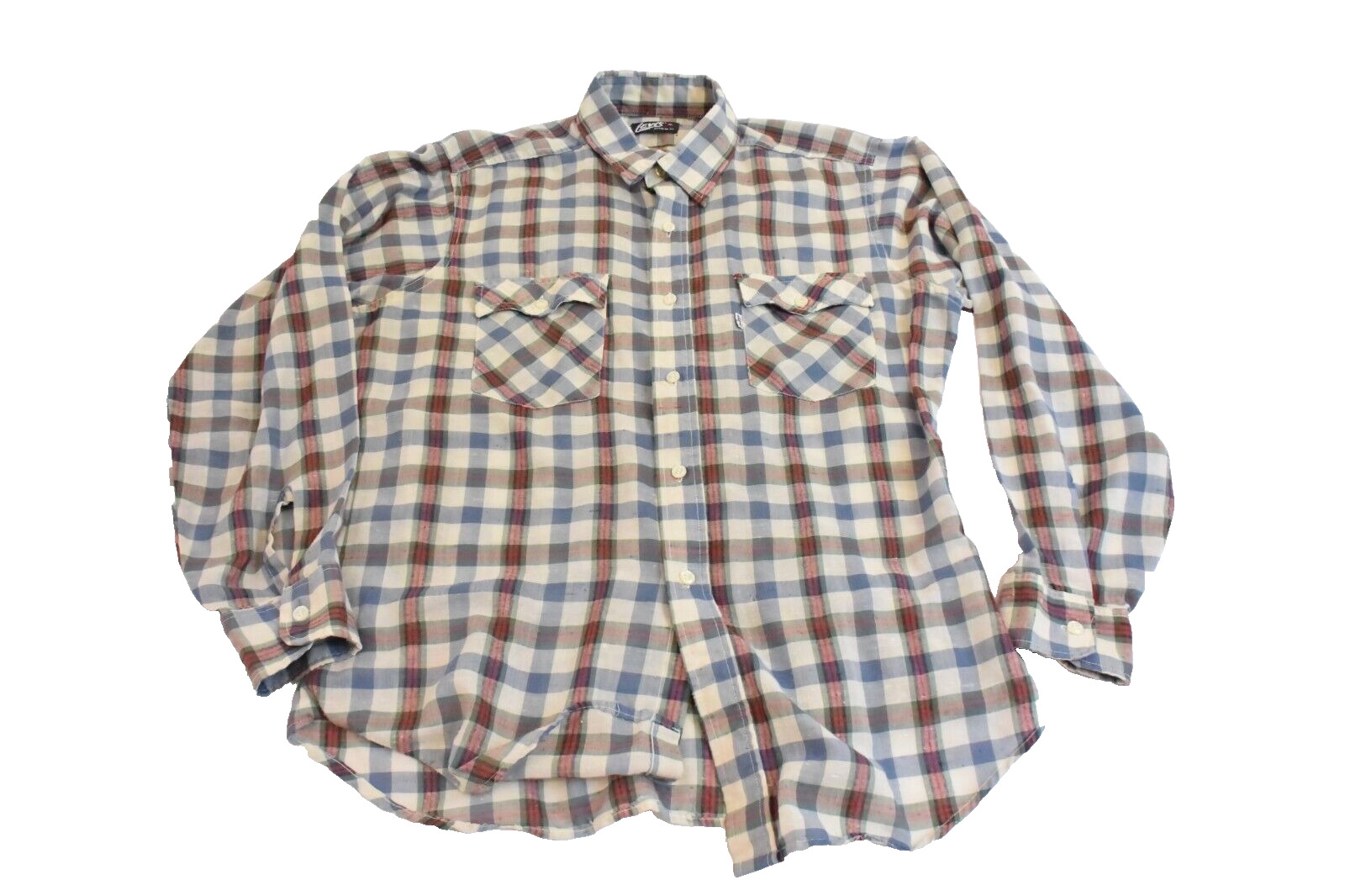 Levi’s Mens Vintage Plaid Button Down Shirt Top 1… - image 3