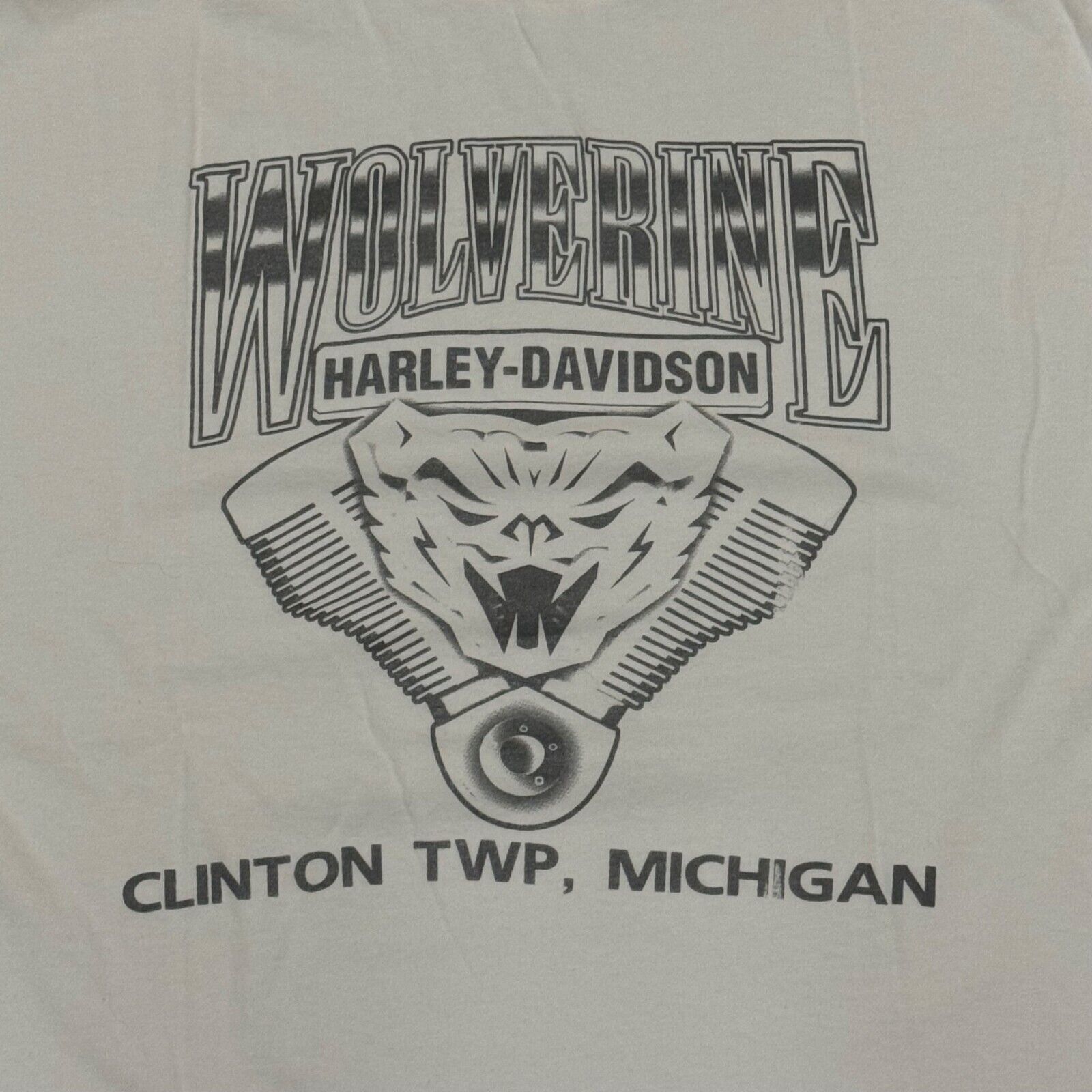 VTG Harley Davidson Shirt Men's Large White Michi… - image 5