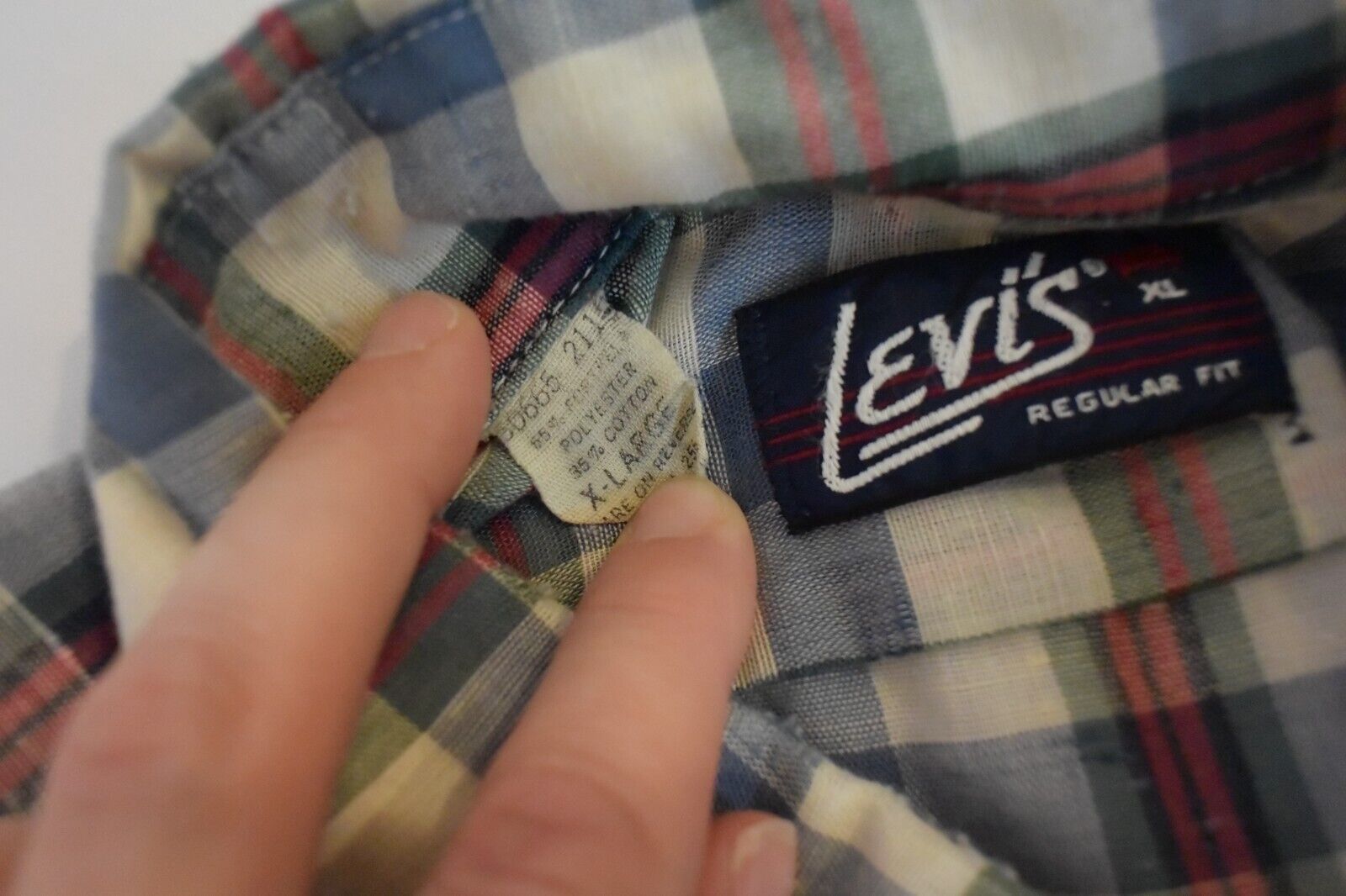 Levi’s Mens Vintage Plaid Button Down Shirt Top 1… - image 11