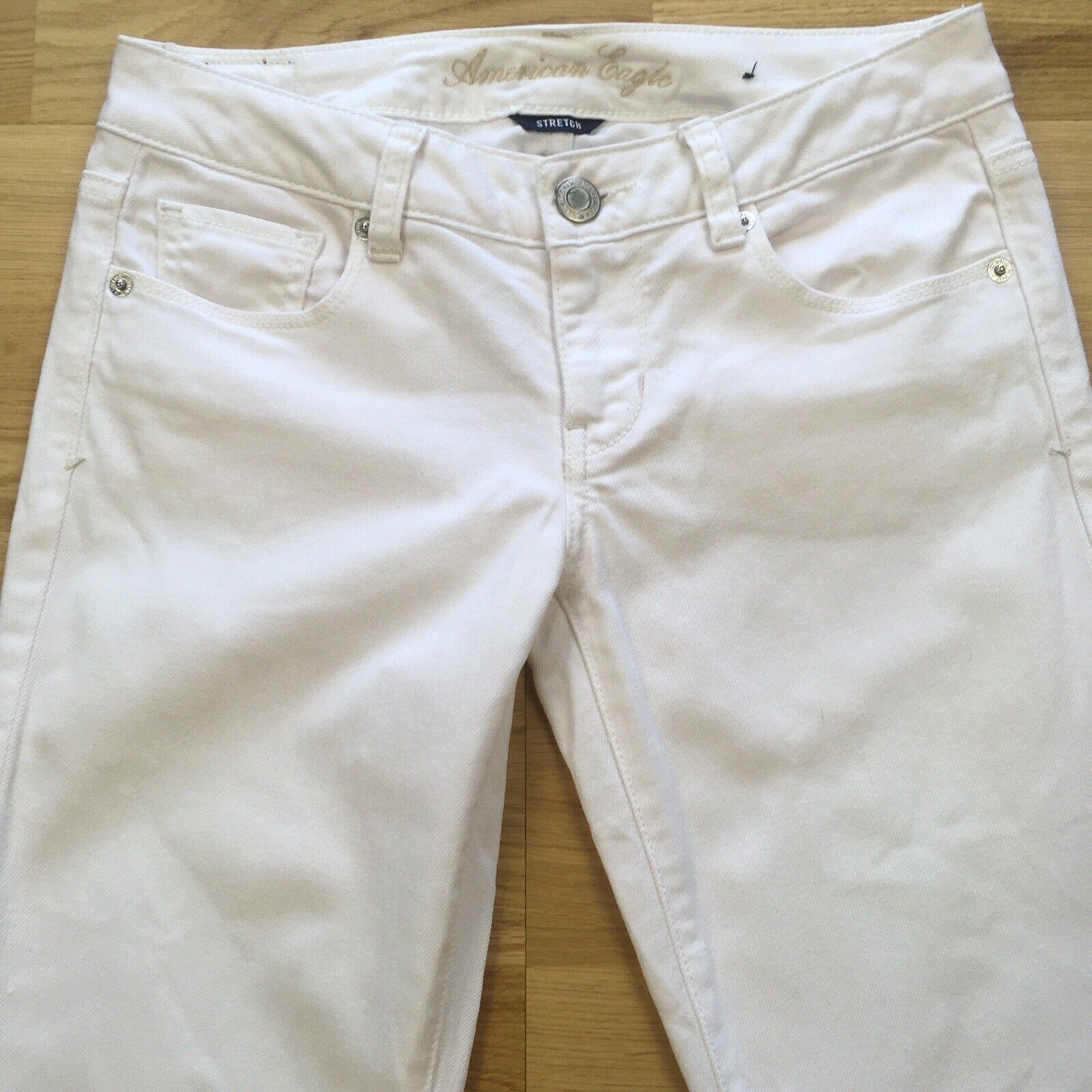 American Eagle Womens Jeans Sz W27 W32 White Low … - image 2