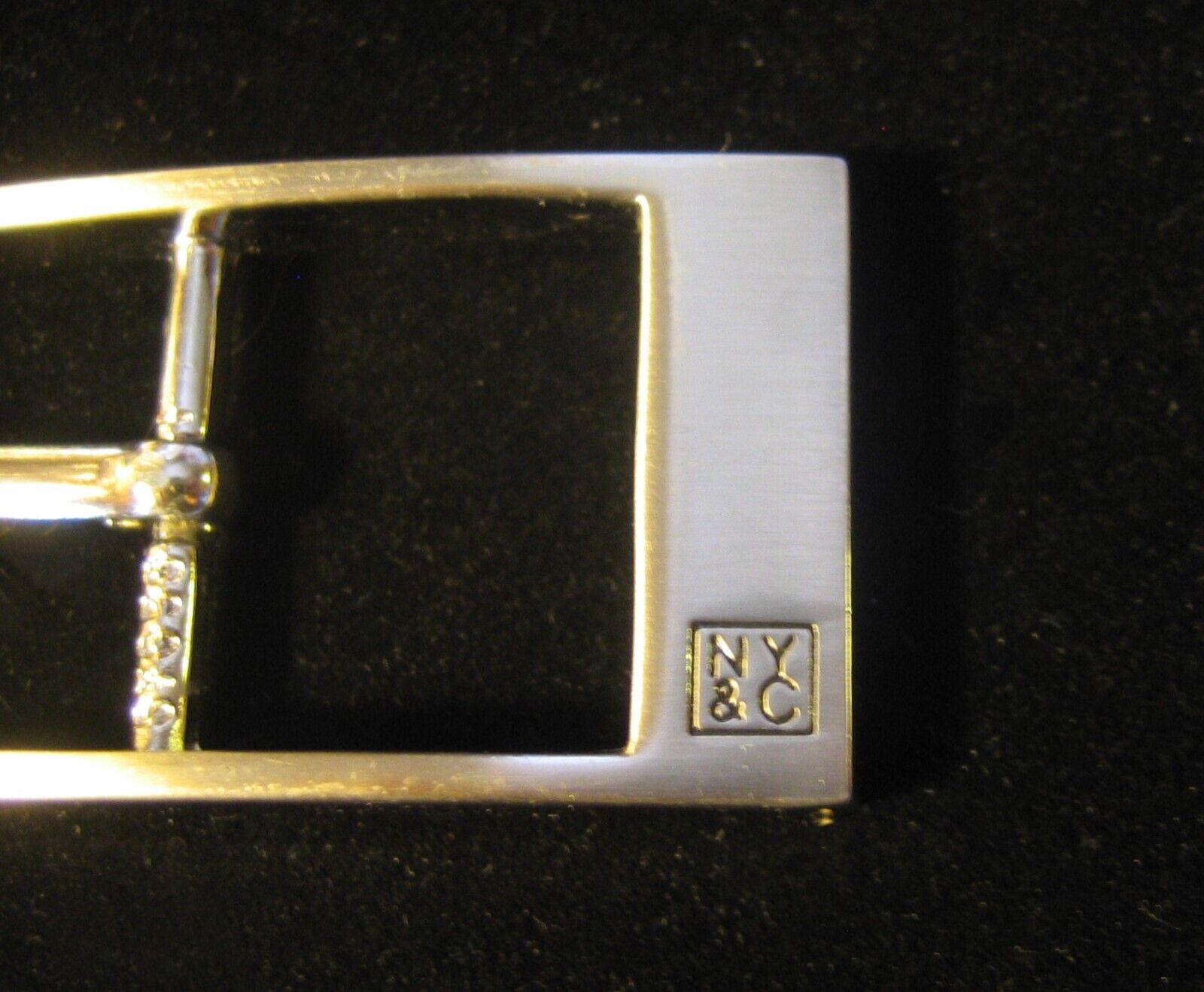 Vintage New York & Co Brushed Chrome Belt Buckle - image 3