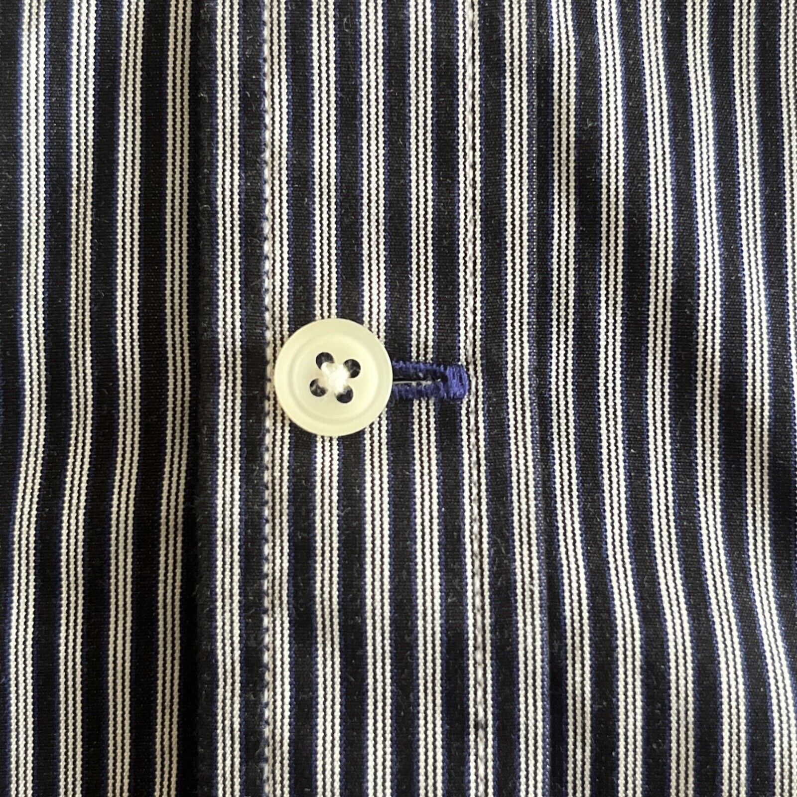 £95+ TOMMY HILFIGER MENS BLACK/NAVY STRIPE BUTTON… - image 5