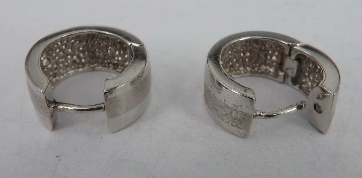 Pair of Elegantly Designed Creole Sterling Silver… - image 5