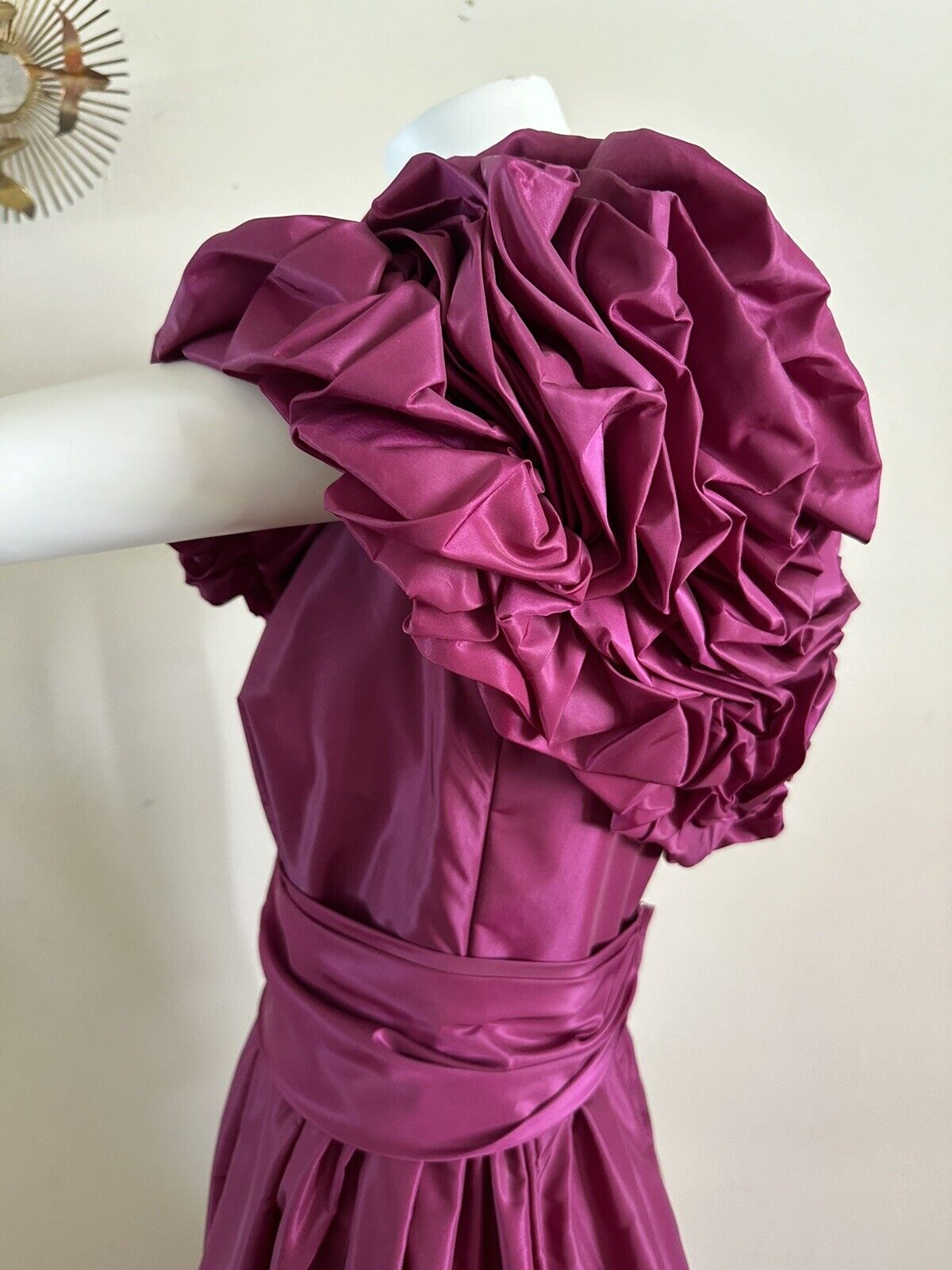 1980s Victor Costa Taffeta Dress Formal Pageant H… - image 12