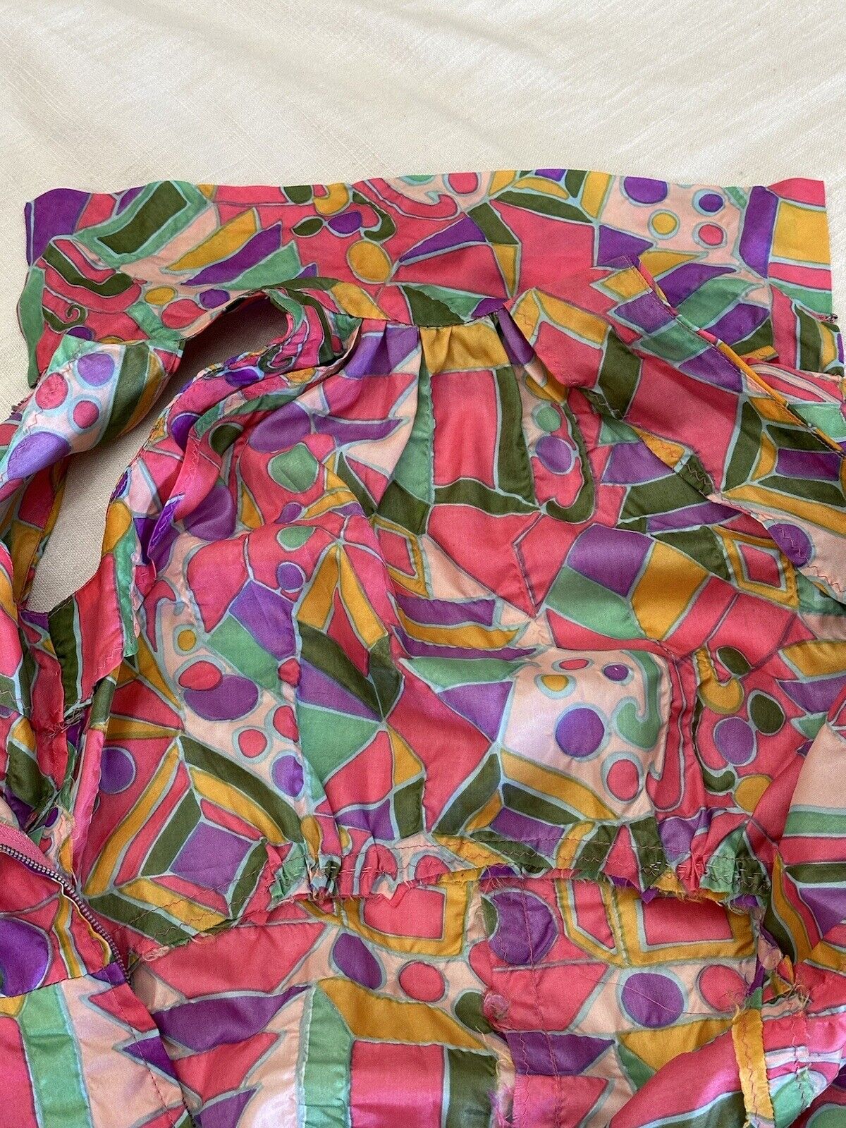 1960s Colorful Geometric Print Jumpsuit - image 5