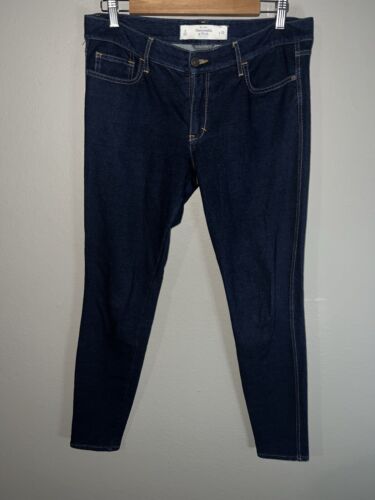 Women's Abercrombie and Fitch Jeans Dark Blue Per… - image 1