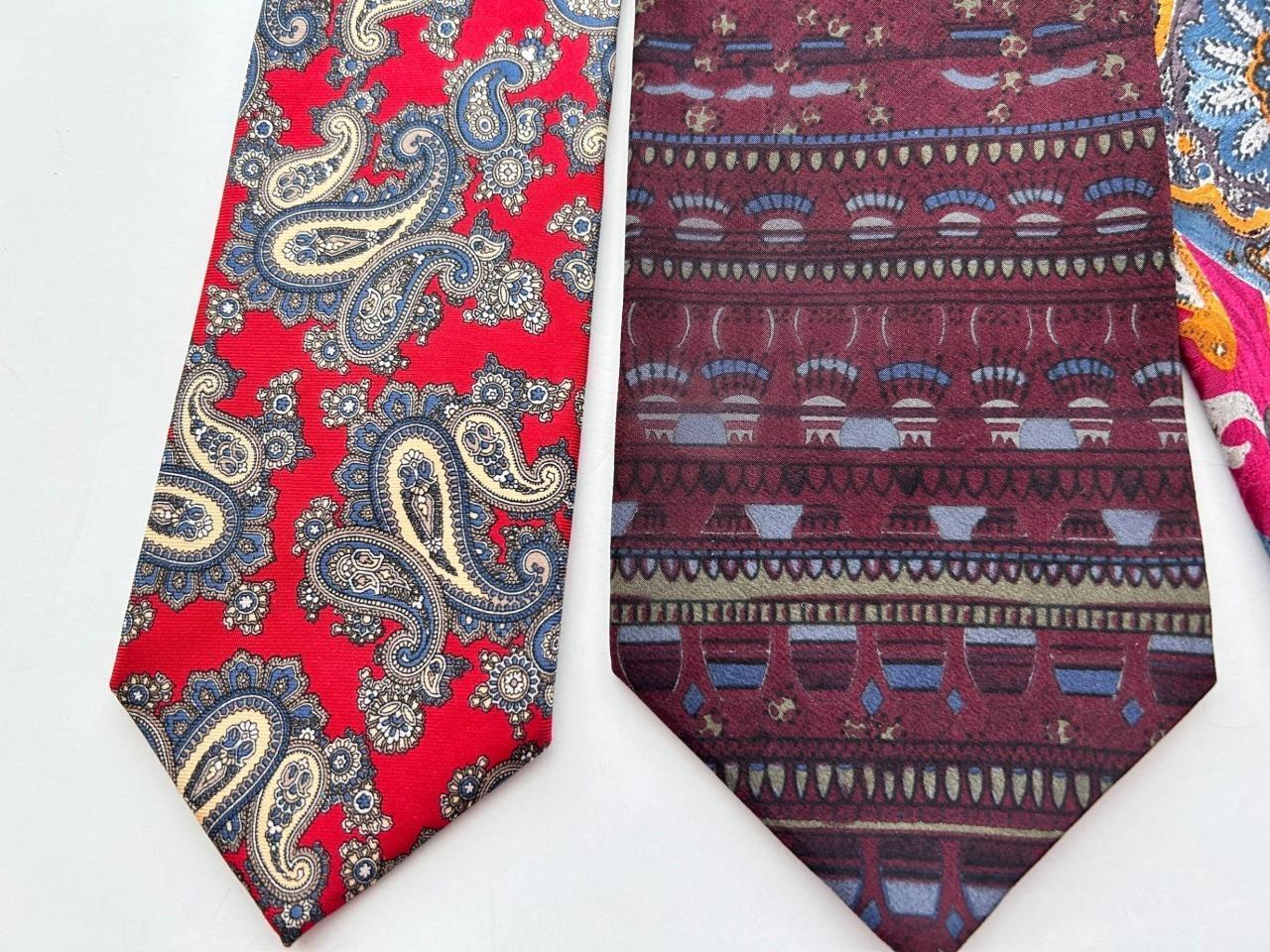 4 mens neckties silk Enrico Coveri Savile Row Cam… - image 2