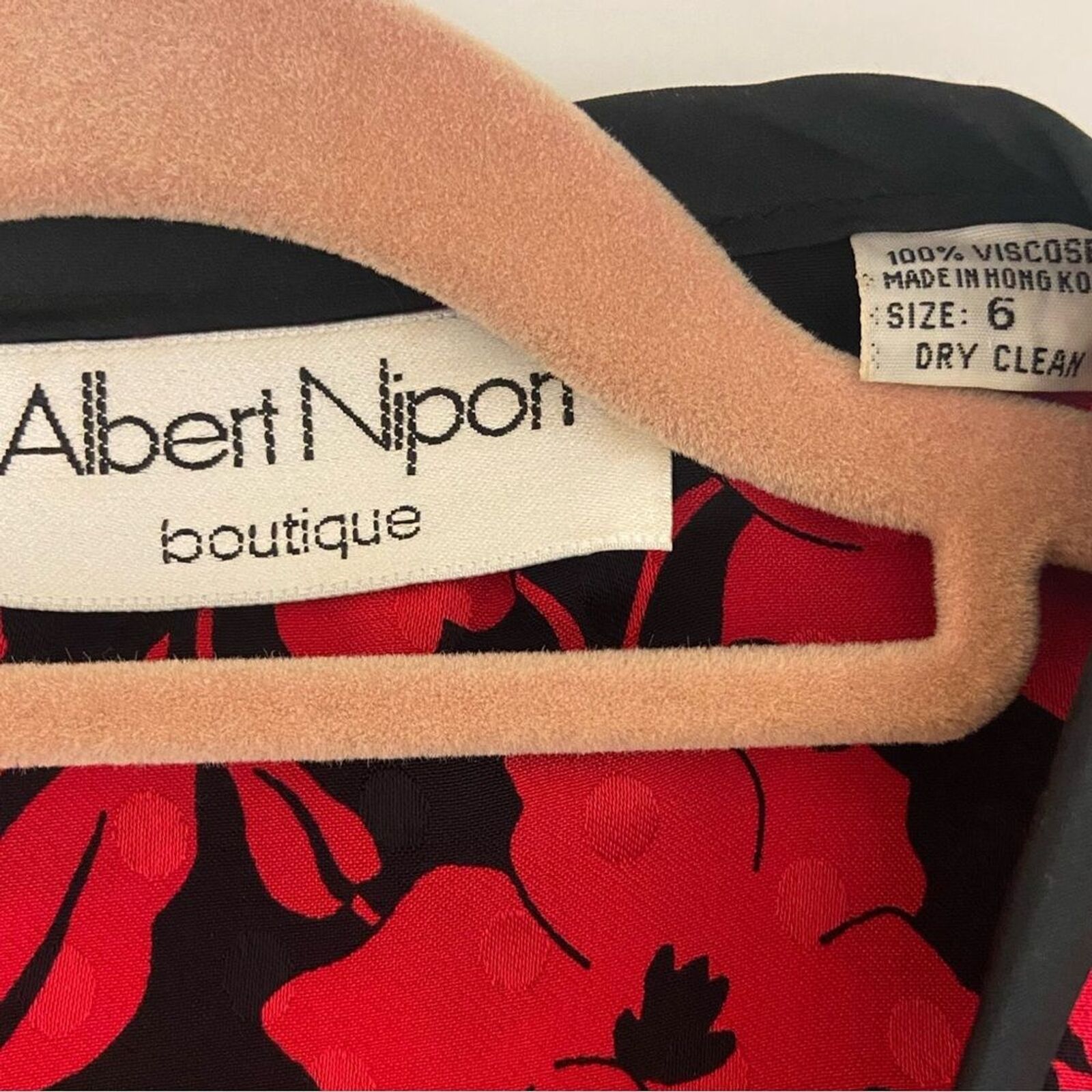 Vintage ALBERT NIPON - Unique Floral Faux Wrap Dr… - image 3