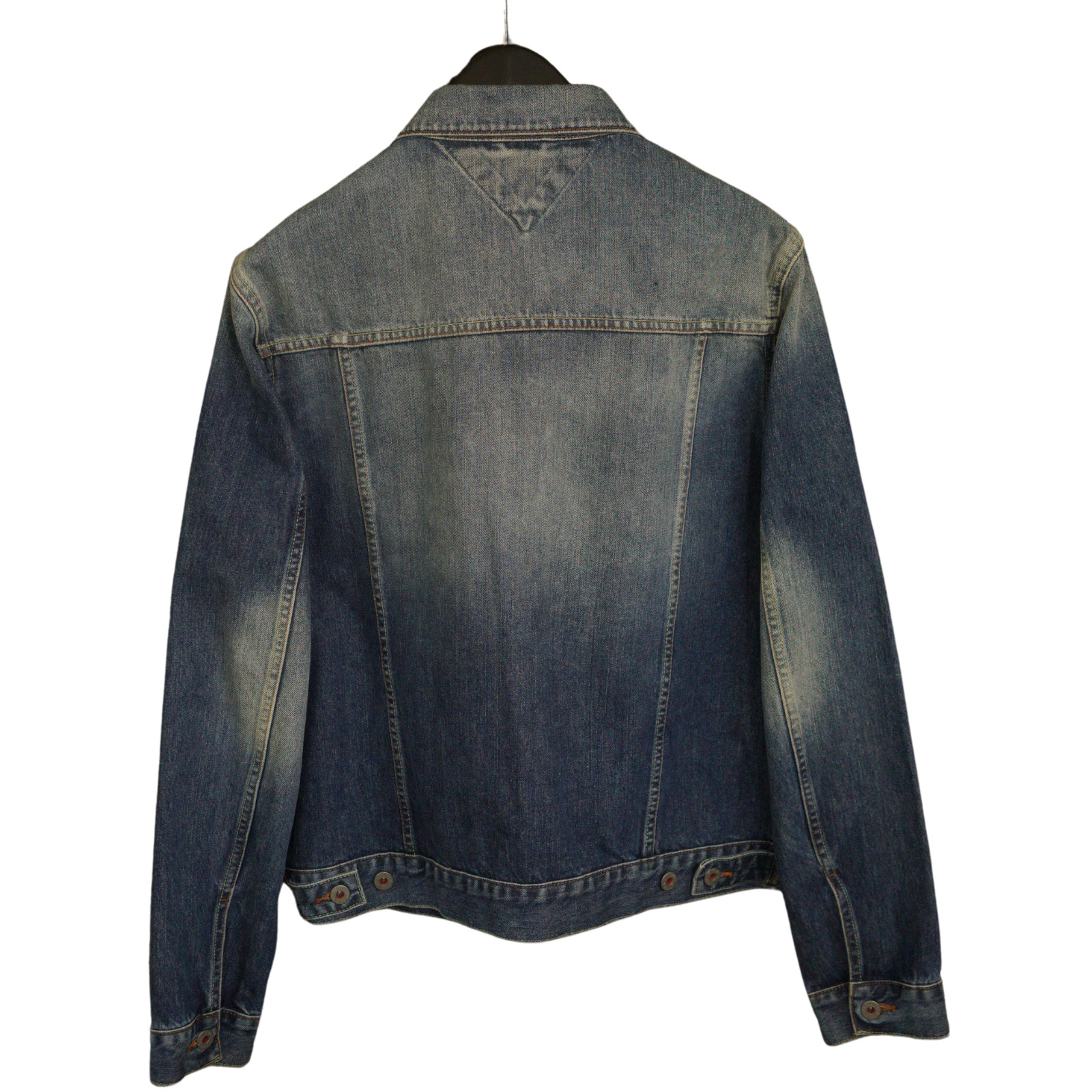 Men Tommy Hilfiger Denim Jacket Biker Cotton Casu… - image 2