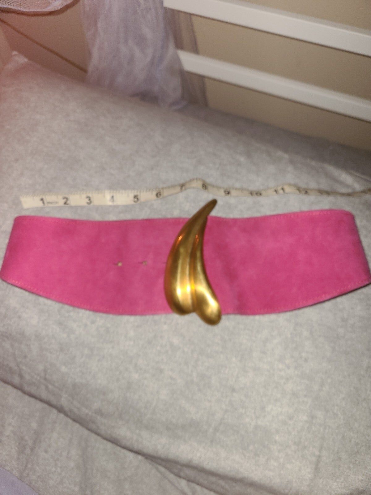 Donna Karan vintage hot pink belt RARE 90s ultra … - image 5