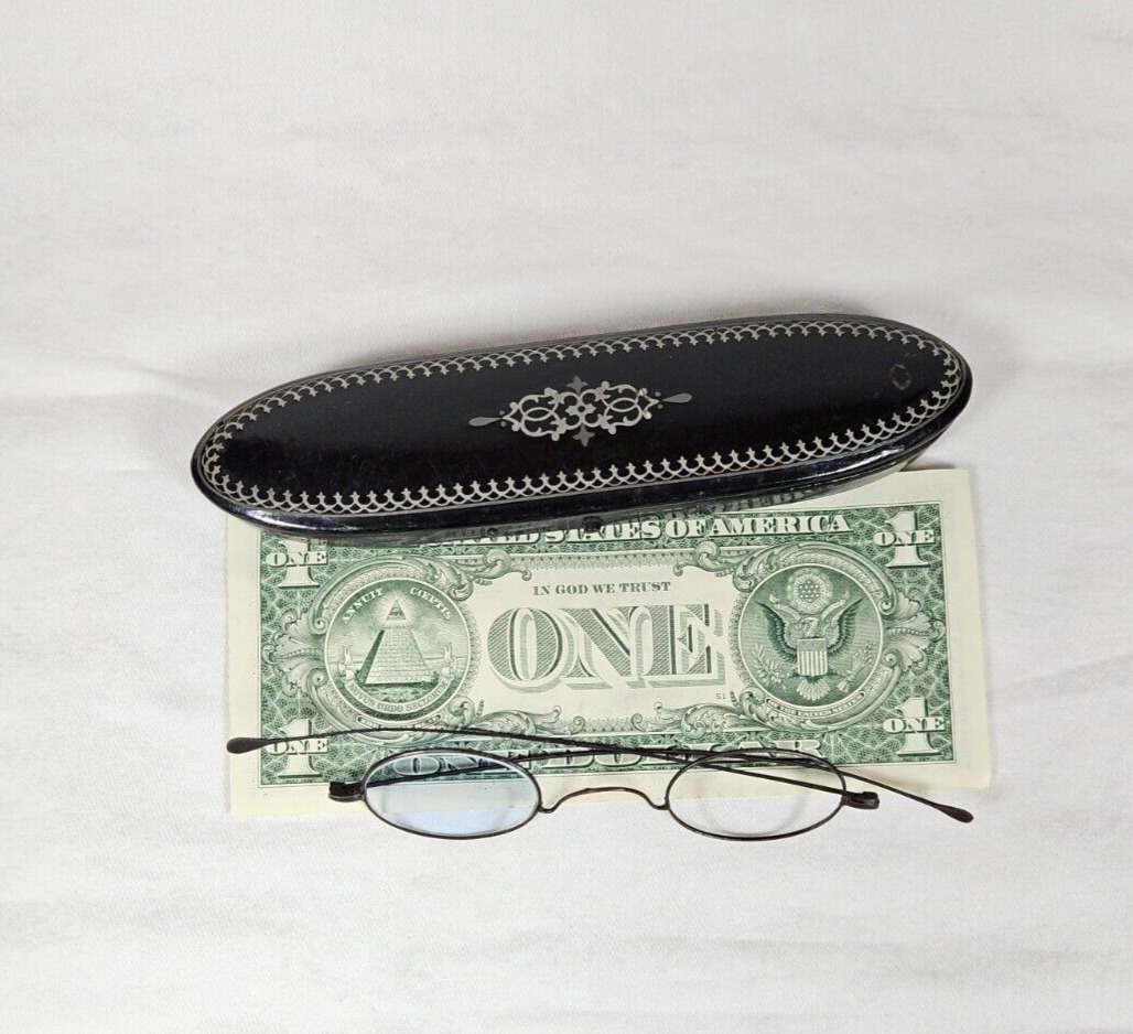 Antique Oval Eyeglasses Wire Frame Spectacles Woo… - image 4