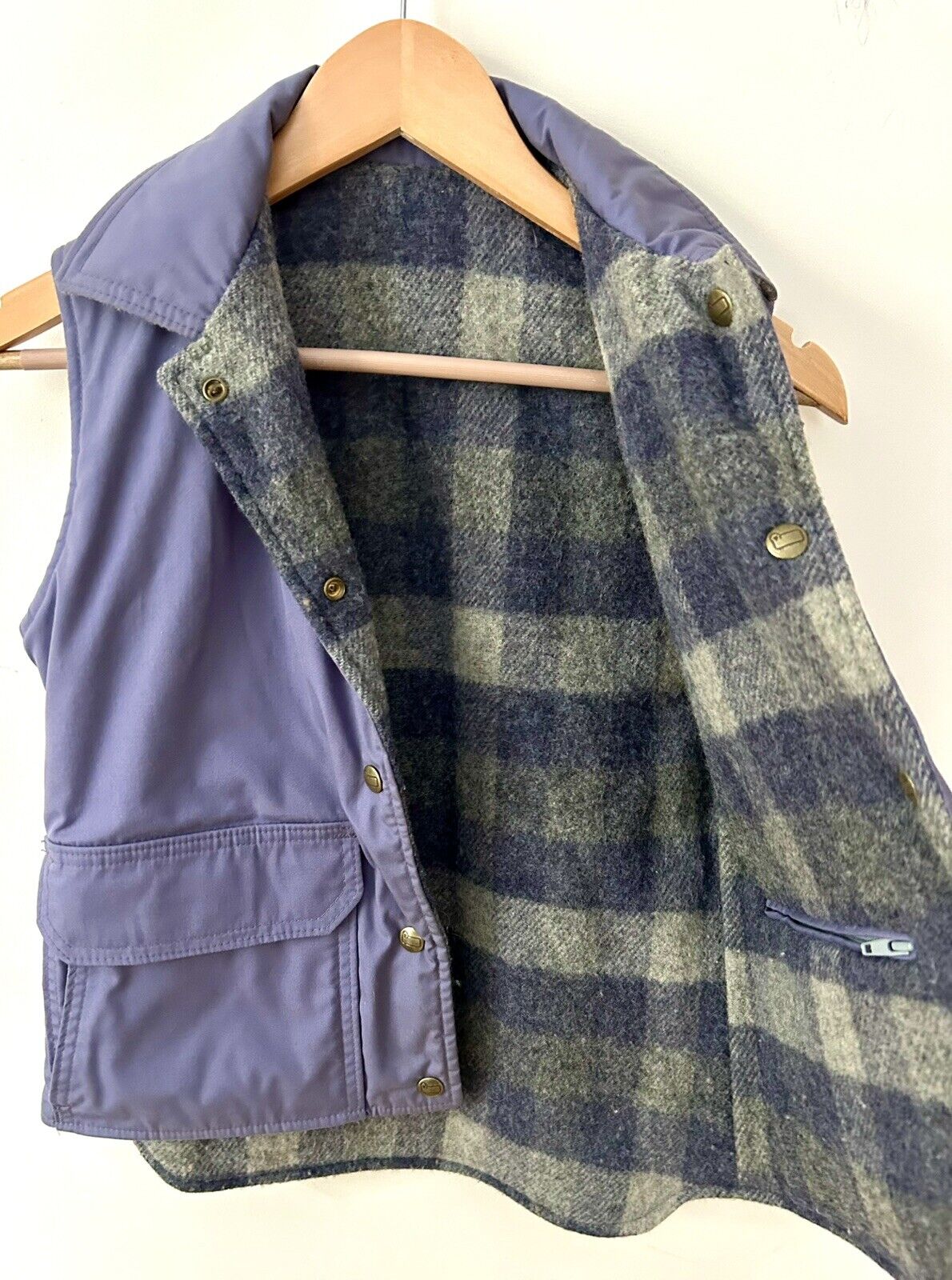 Vintage Woolrich Reversible Wool Utility Vest Wom… - image 7