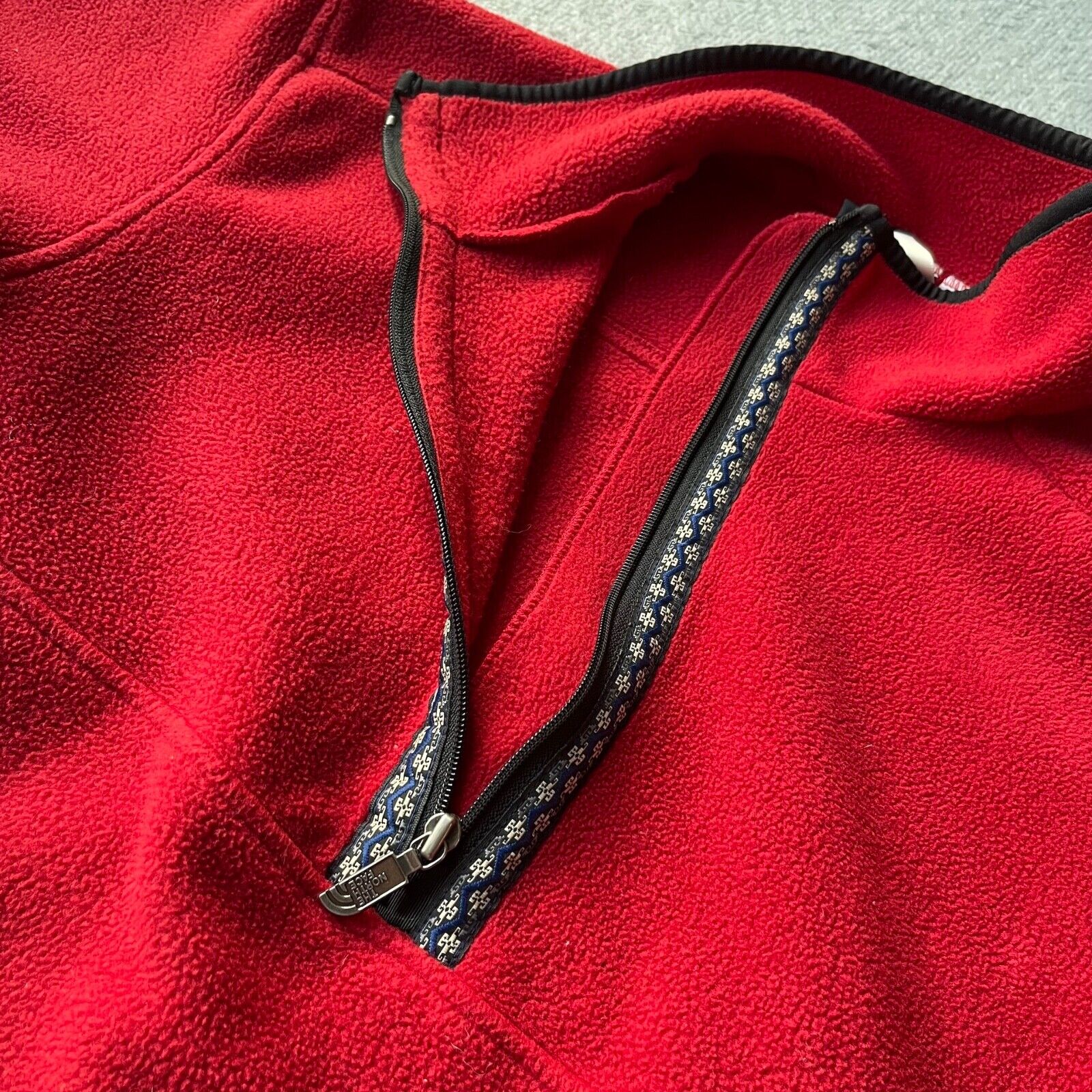 The North Face Pullover Mens Medium Red Fleece 19… - image 4