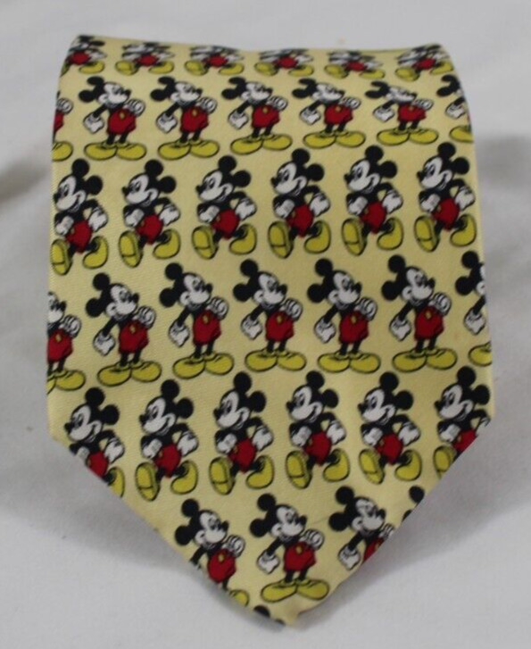 Mens Silk Tie Made Italy Tie Rack Mickey Mouse Be… - image 1