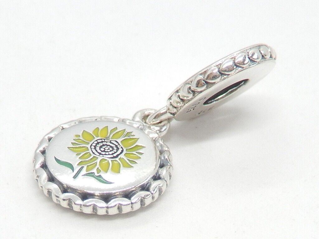 Genuine Pandora Yellow Flower Silver Dangle Charm… - image 6