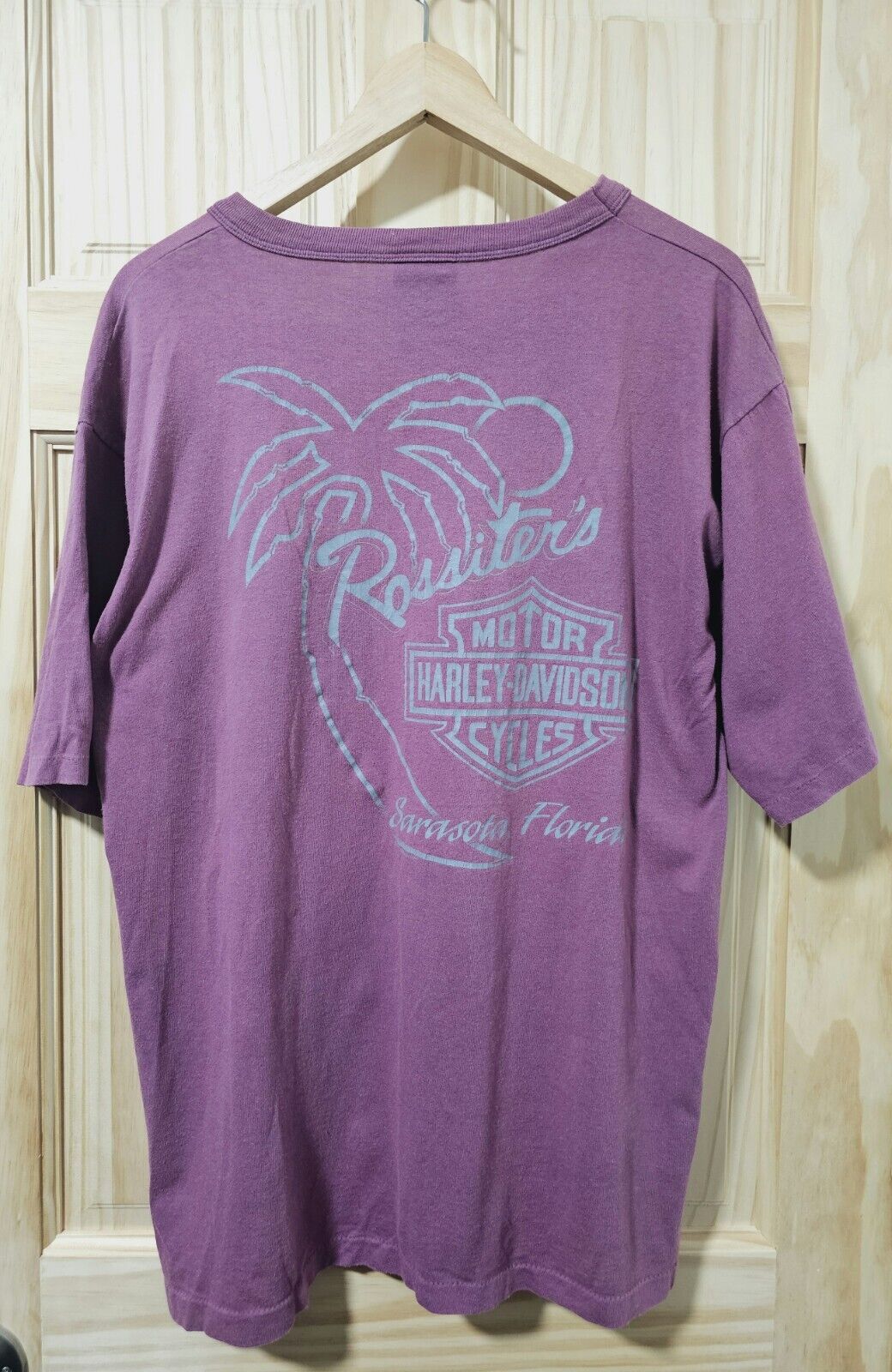 Vtg Harley Davidson Shirt 1991 Unisex Purple Ross… - image 2