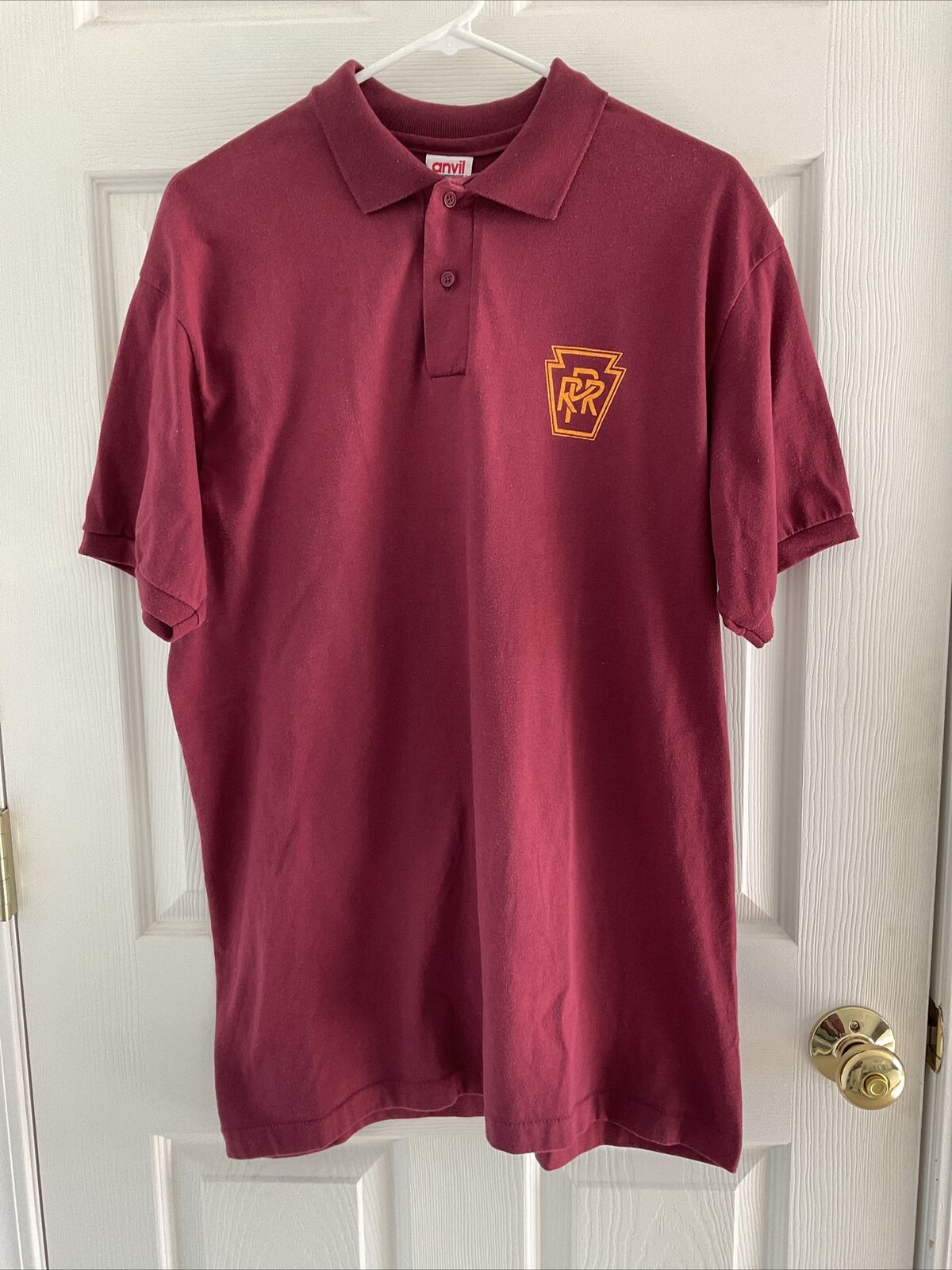 70s VTG PENNSYLVANIA RAILROAD Polo Golf Shirt Siz… - image 1