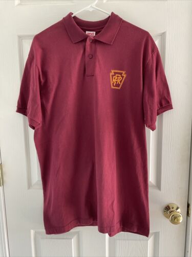 70s VTG PENNSYLVANIA RAILROAD Polo Golf Shirt Siz… - image 1