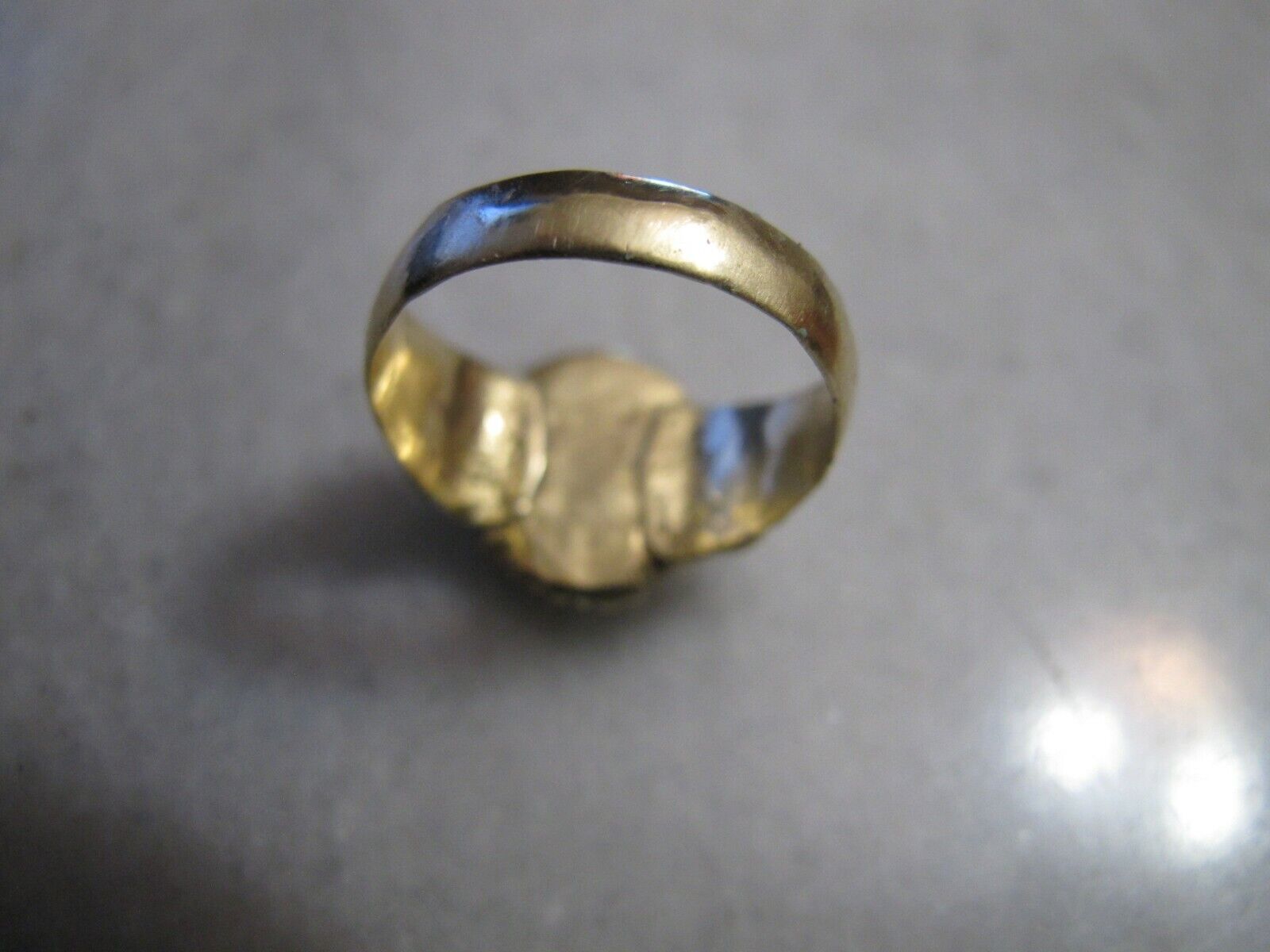 Antique Georgian Yellow Gold 15ct  Ring With Old … - image 6