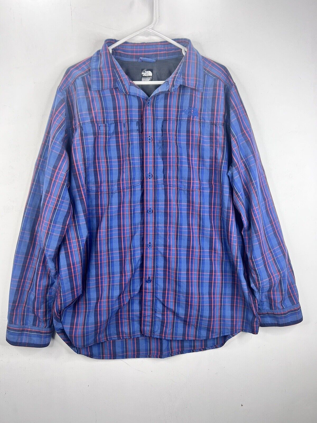 The North Face Shirt Men XL Blue Roll-Up Long Sle… - image 2