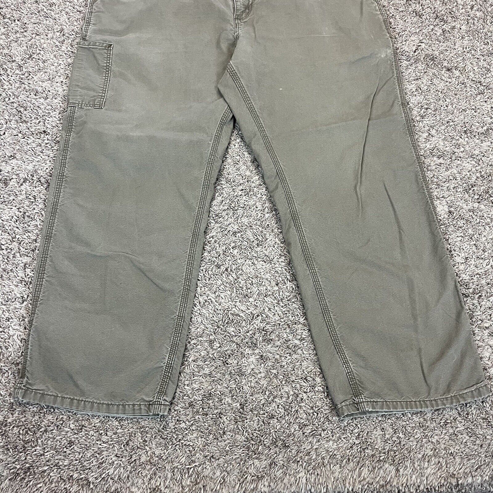 Carhartt Carpenter Canvas Pants 40x30 Brown Work … - image 2