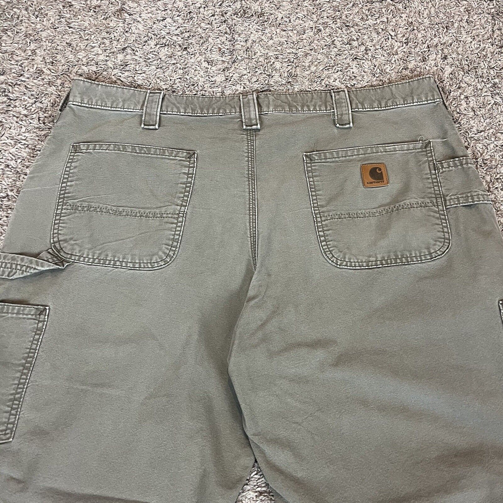 Carhartt Carpenter Canvas Pants 40x30 Brown Work … - image 8