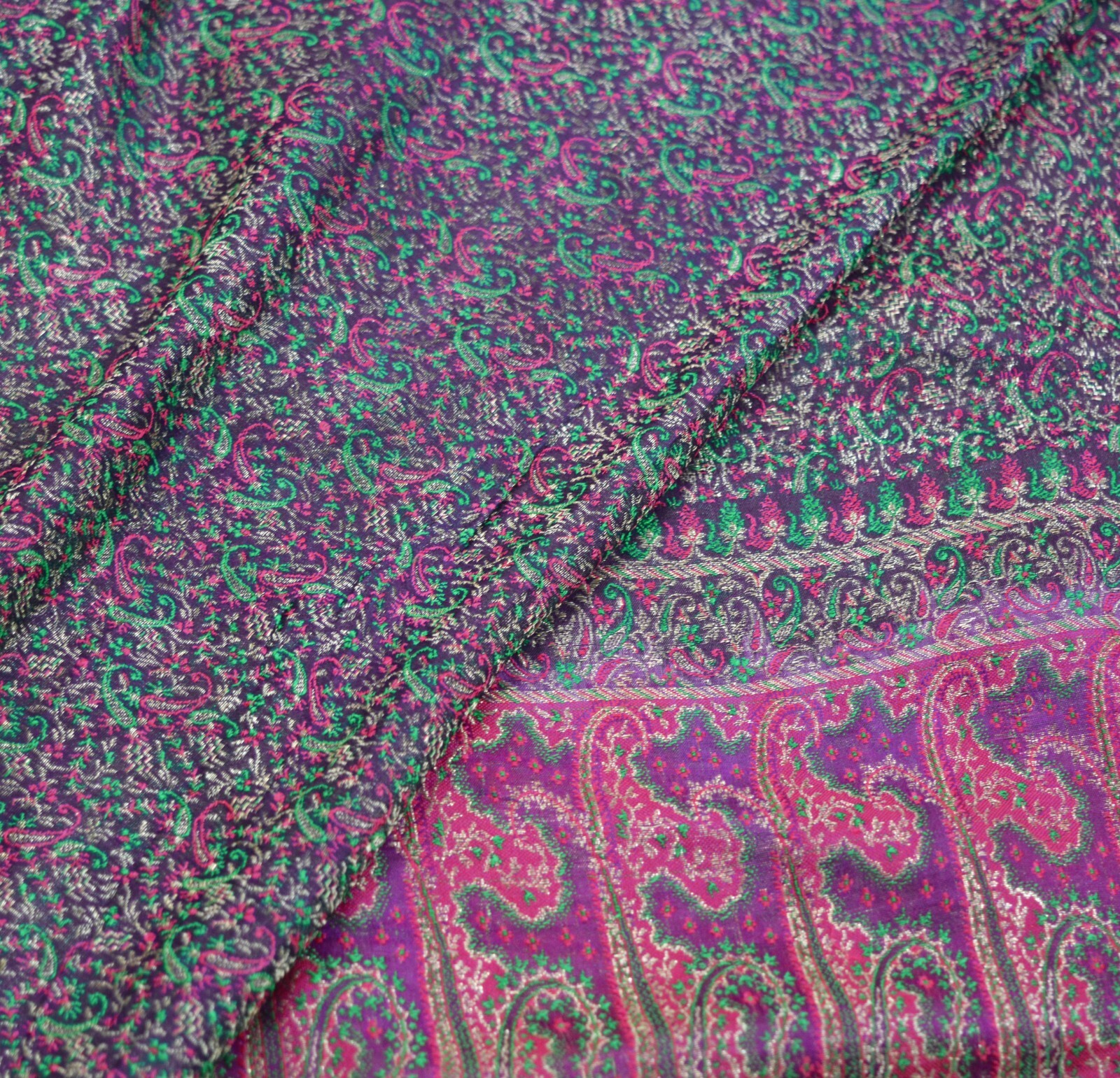 Vintage Blue Heavy Saree Pure Silk Woven Banarasi… - image 6