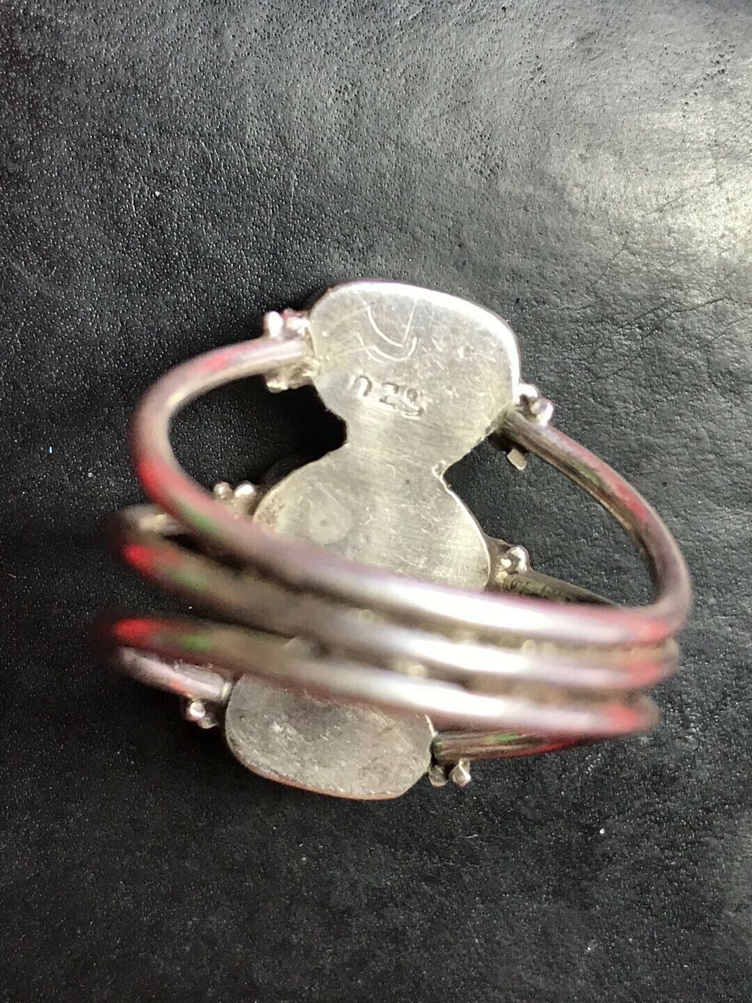 Women's 3 Rings Silver and Coral Tibetan, Nepal, … - image 11