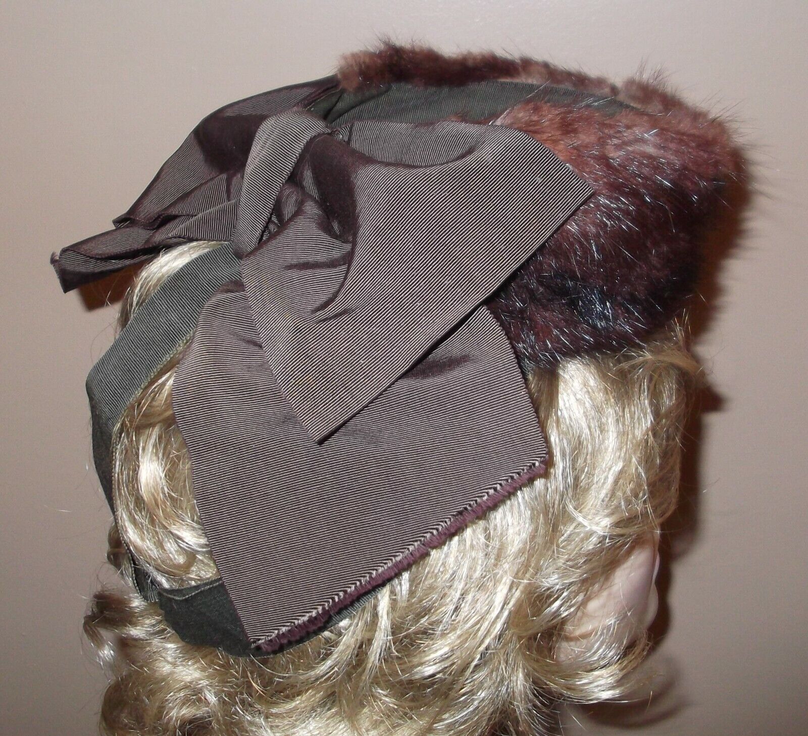 Vtg 1940s/50s "Elizabeth Ford" Brown Mink Fur Fas… - image 8