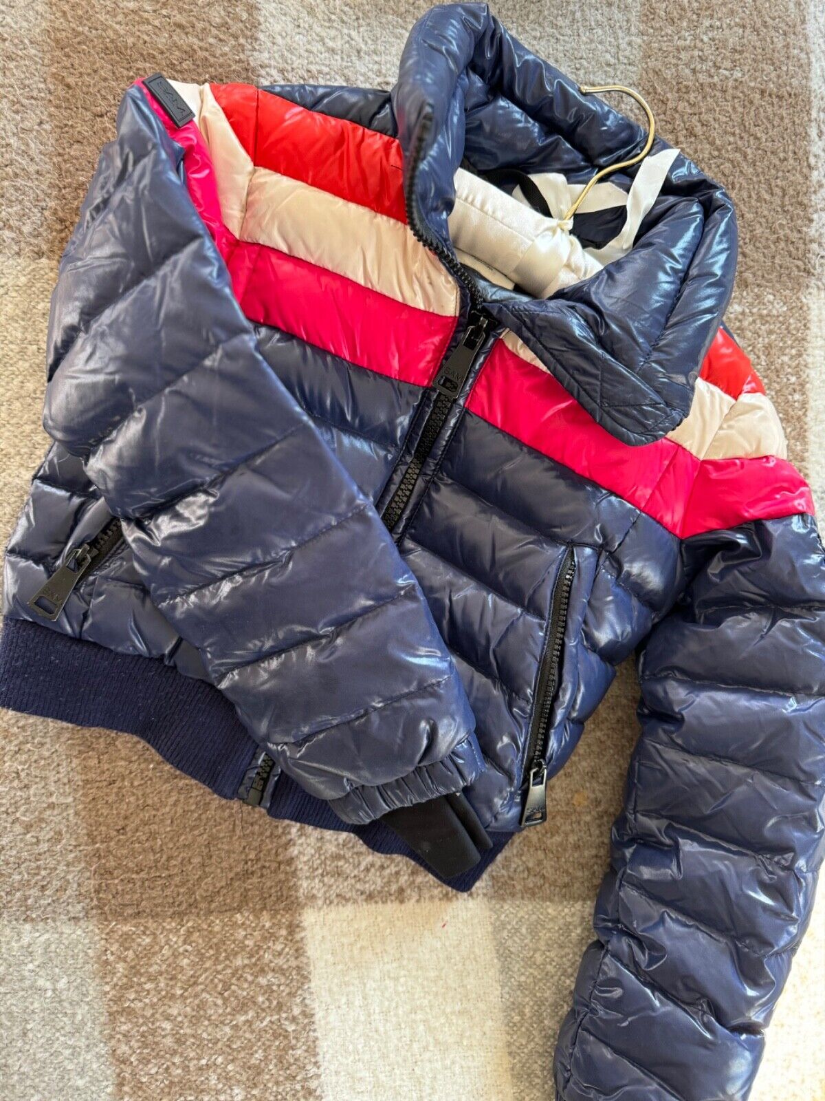 SAM striped down jacket new york womans x small - image 3