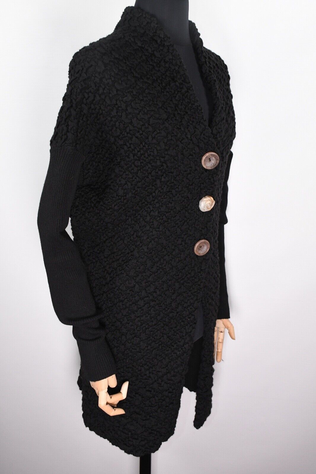 Elisa Cavaletti Button Long Sweater Wool Blend Wo… - image 3