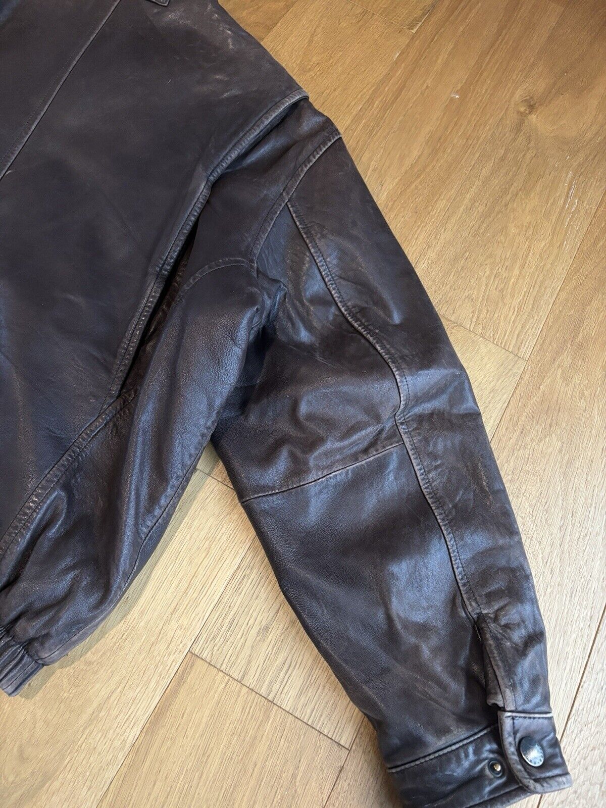 Vintage 90s Y2K Nautica Genuine Brown Leather Bom… - image 12