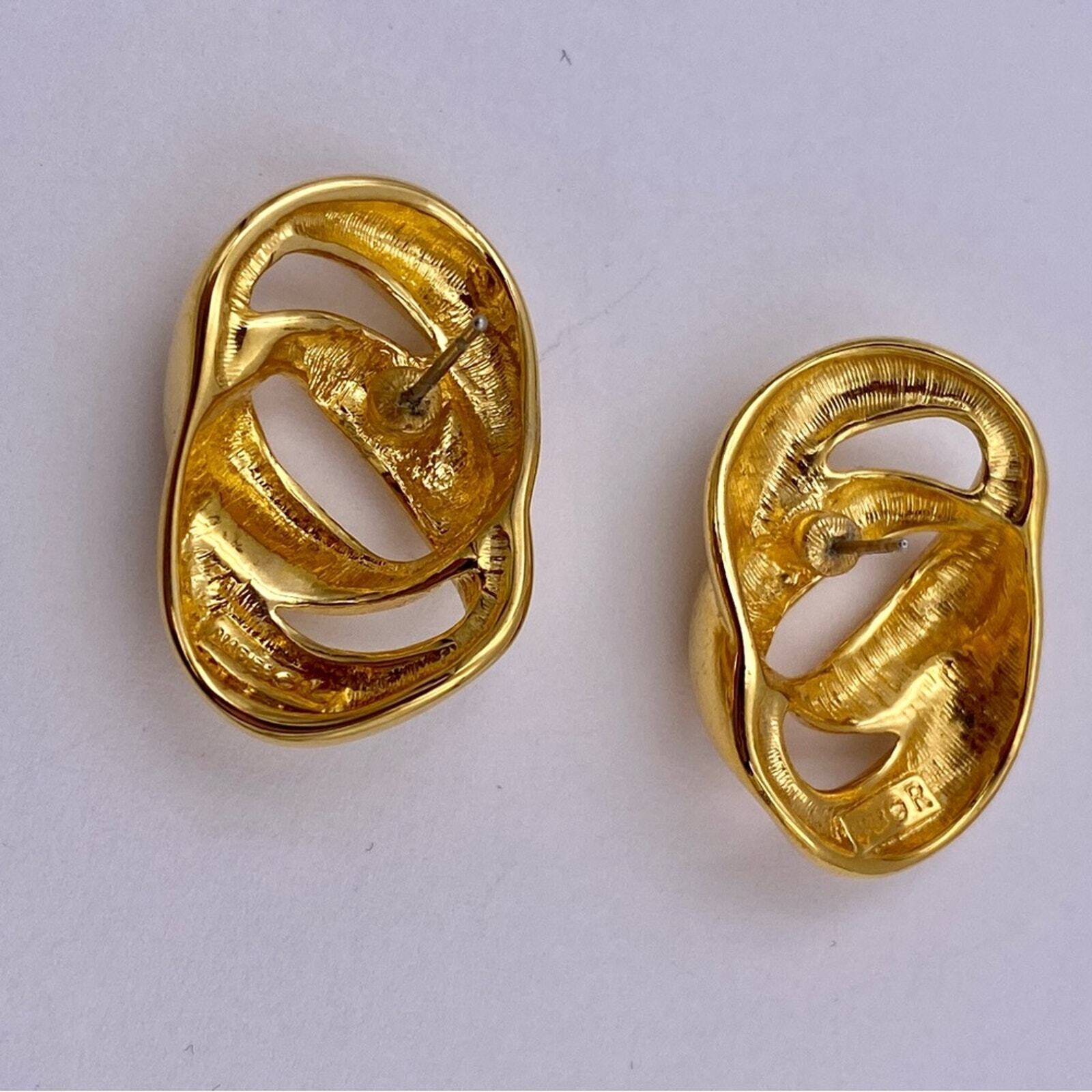 NAPIER Vintage Pretzel Style Cutout Golden Pierce… - image 5