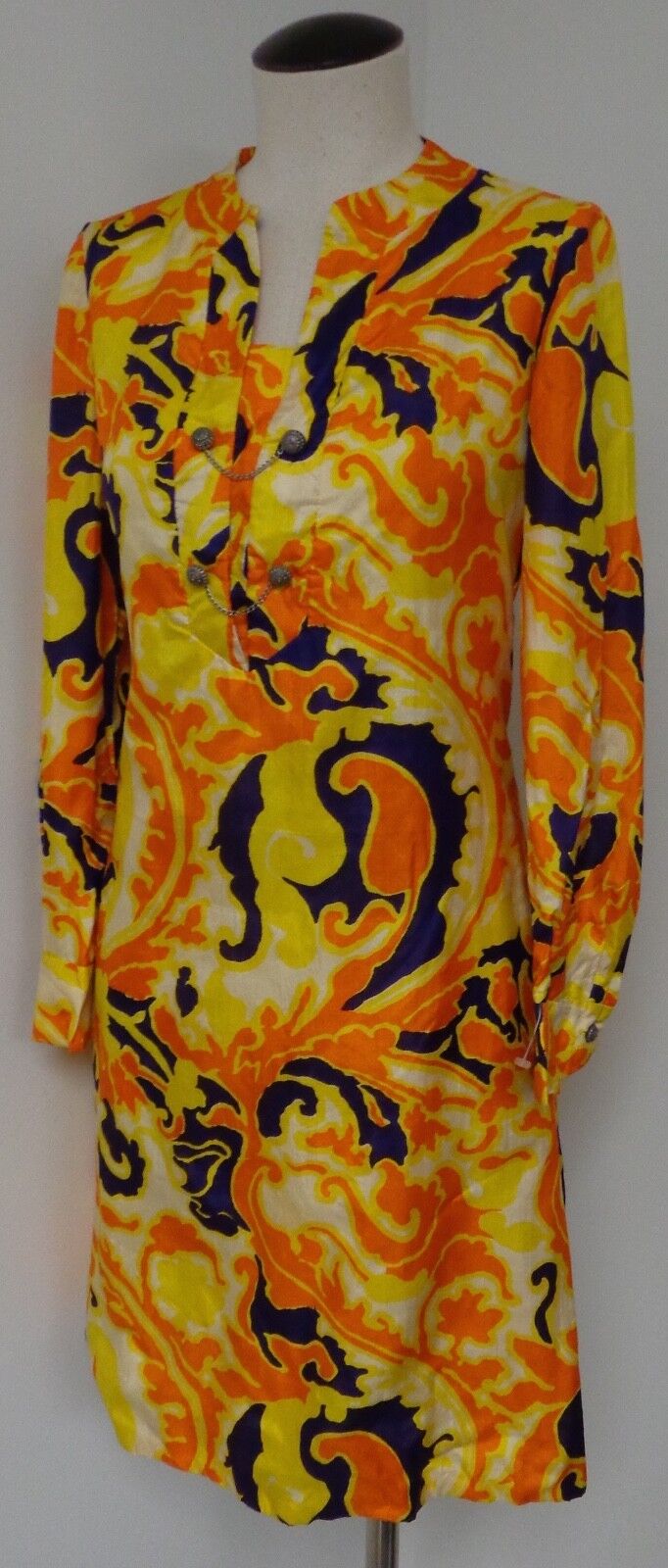 ADELE MARTIN VNTG 1960S RETRO MOD ORANGE YELLOW P… - image 12