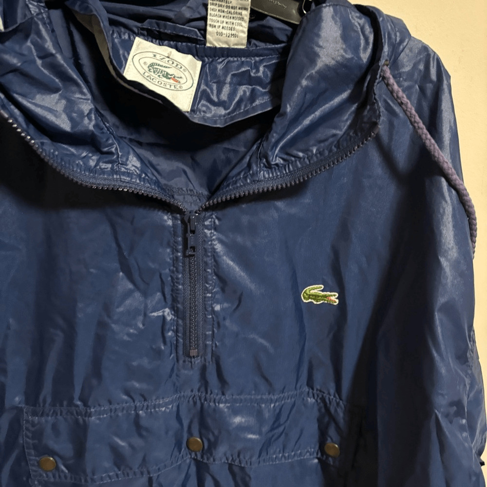 Vintage Izod Lacoste Windbreaker Jacket Blue Ligh… - image 2