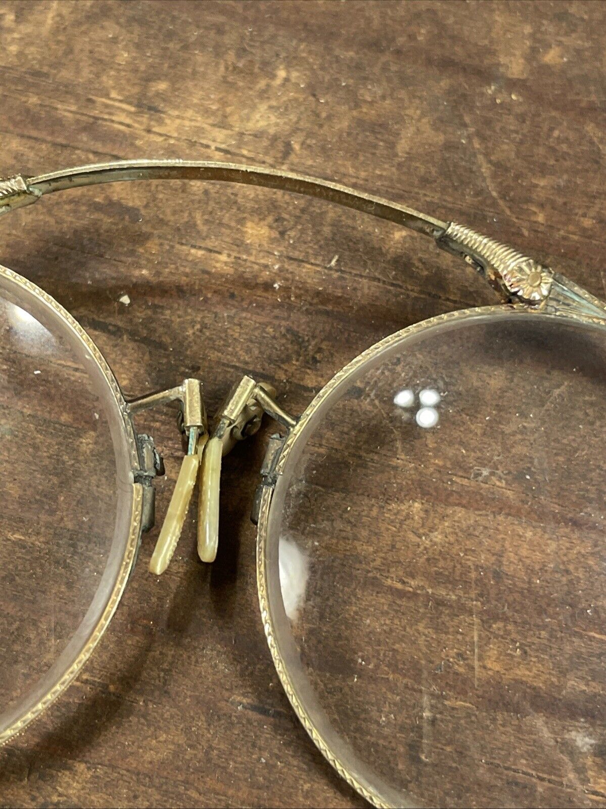 Pince-Nez Antique Eyeglasses Collapsible Ornate V… - image 4