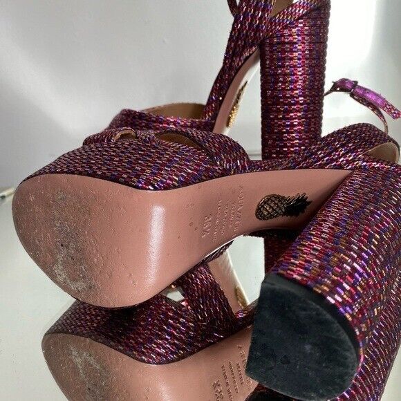 AQUAZZURA Sundance Plateau Woven Platform Sandals… - image 13