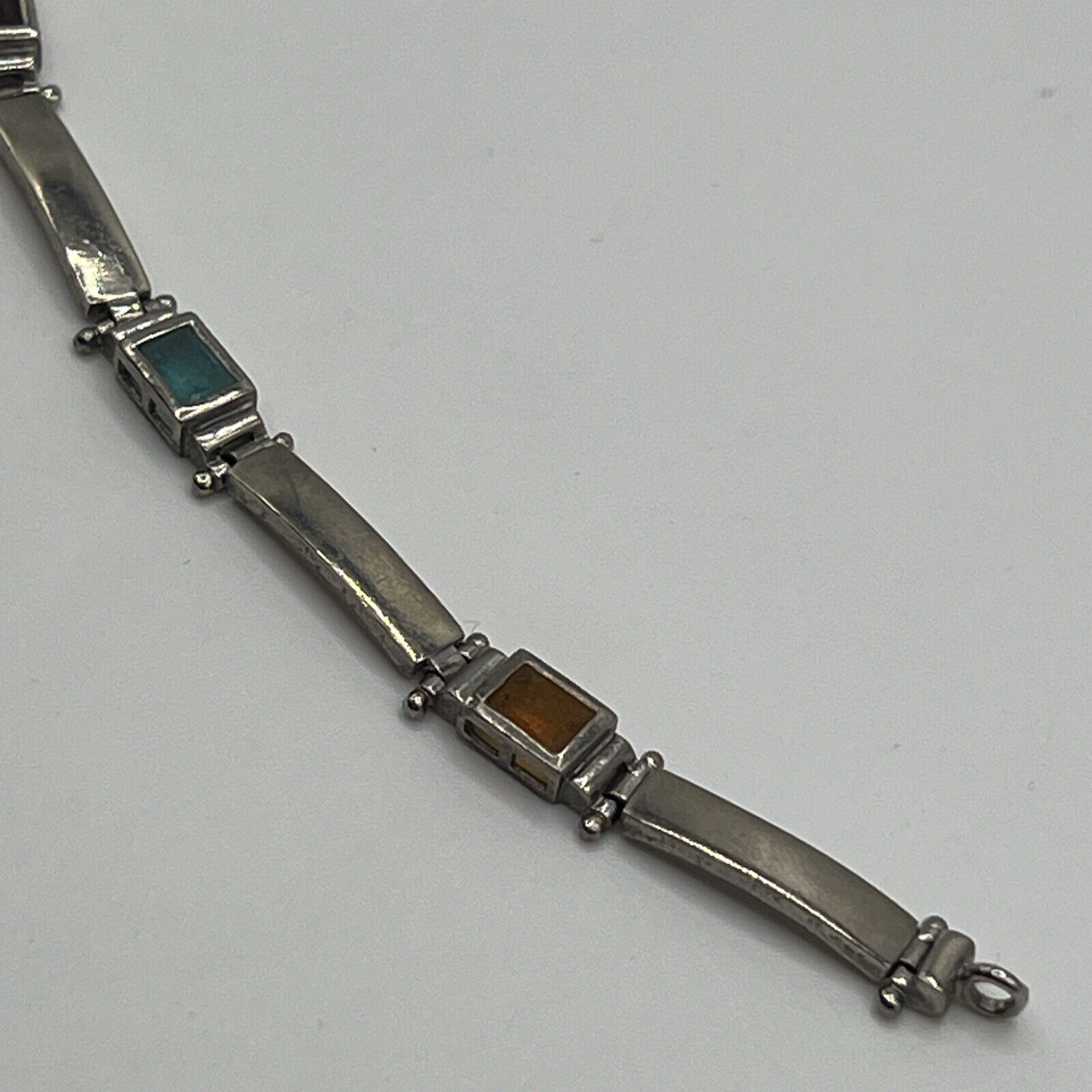 Multi-Stone Sterling Silver 925  Bracelet - image 3