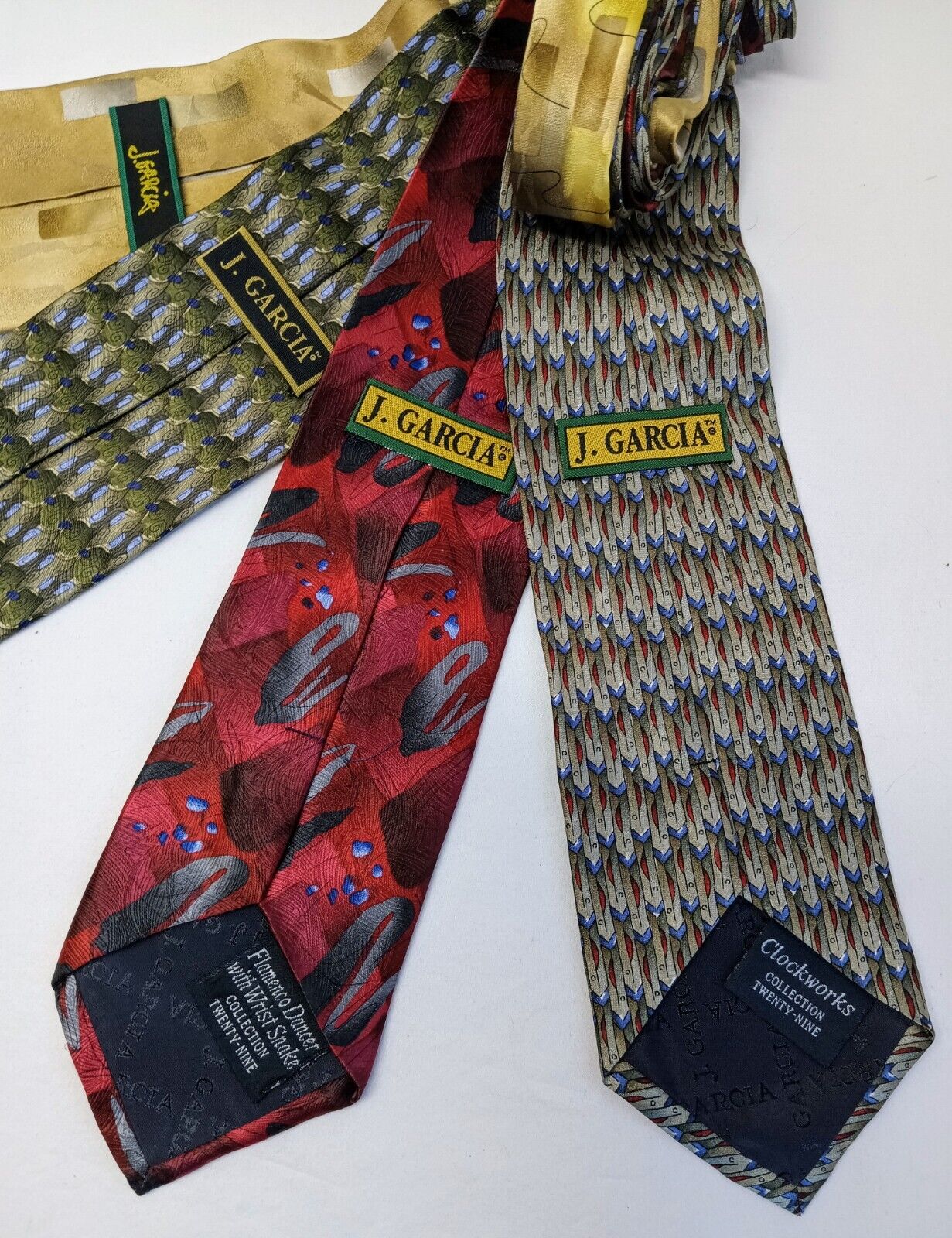 4 J Jerry Garcia Silk Designer Neckties Abstract … - image 1