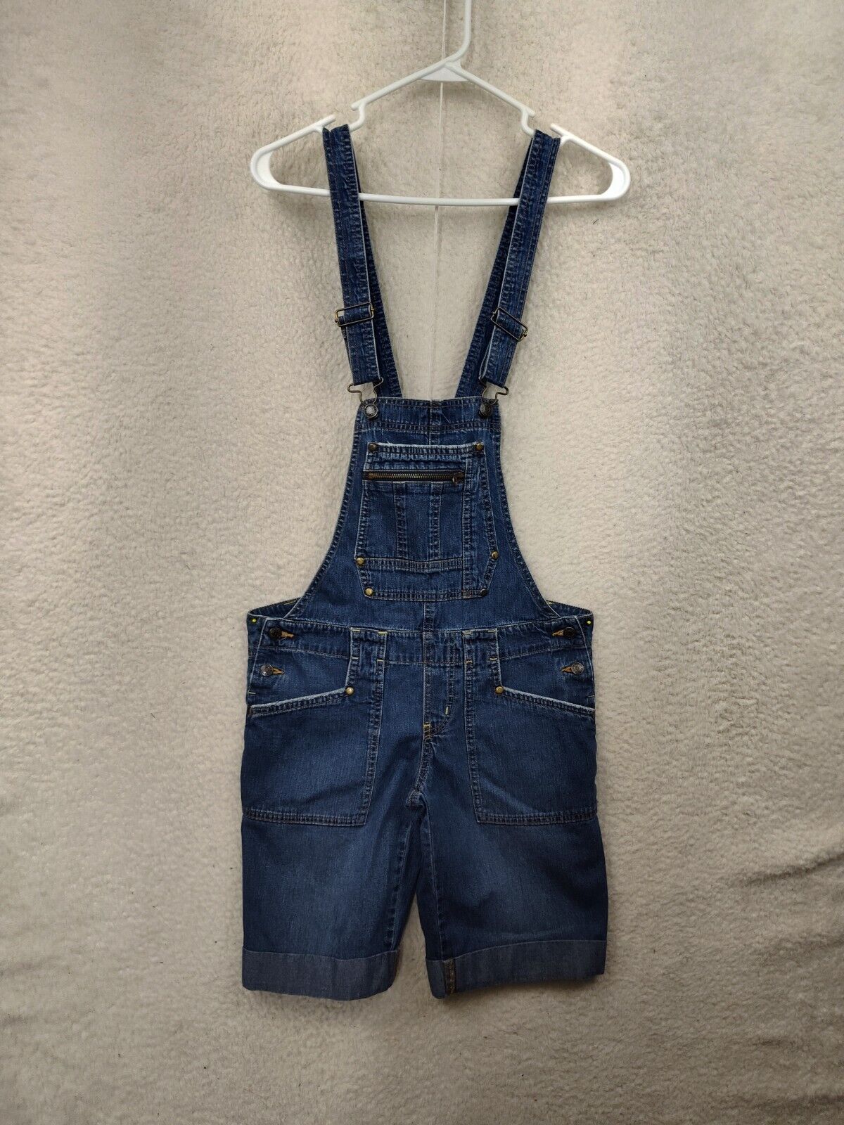 Old Navy Women Romper Small Blue 100% Cotton Slee… - image 1