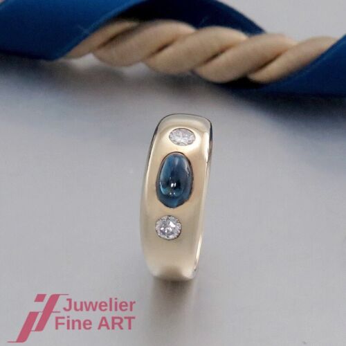 Tape - Ring-1 Sapphire (Safir) and 2 Brilliants (… - image 1