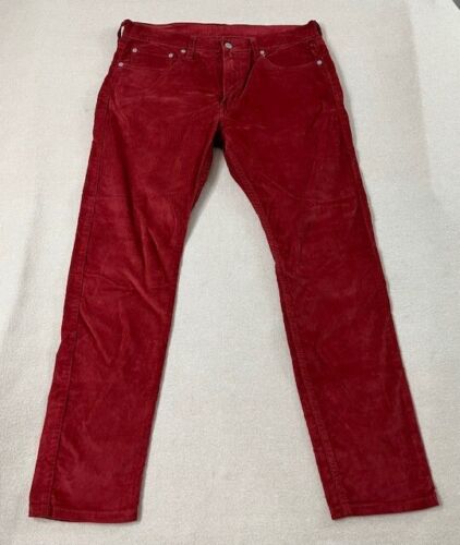 Levi's 512 Corduroy Jeans Men's Red Size 33X30 EUC - image 1