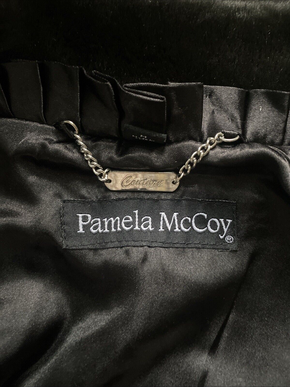 Pamela McCoy Black Faux Fur Vest Womens Sz Medium… - image 6