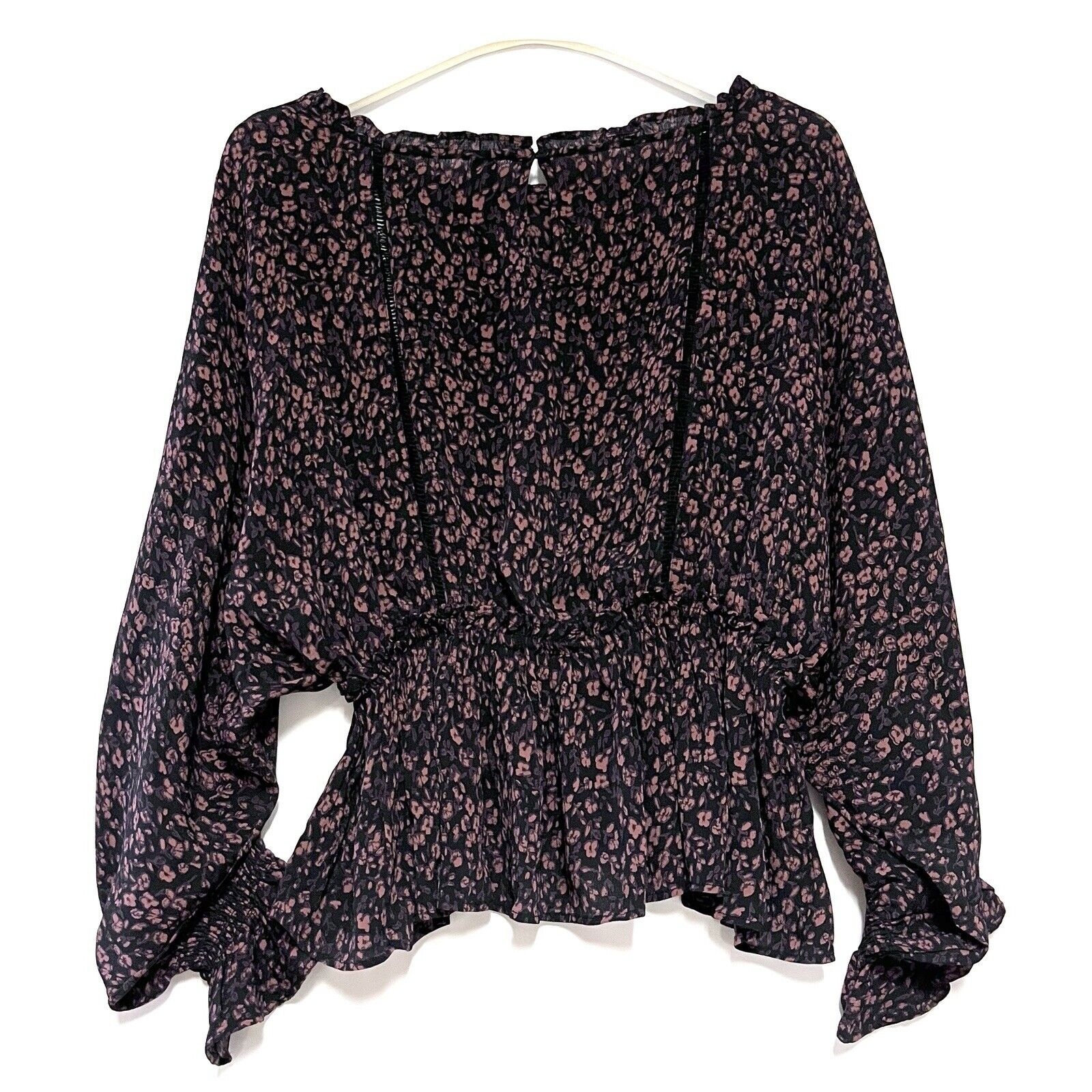 Anthropologie Nichola Peplum Top Womens Small Pea… - image 3