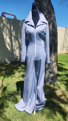 Vintage 1970s Fredericks Of Hollywood Blue Jumpsui