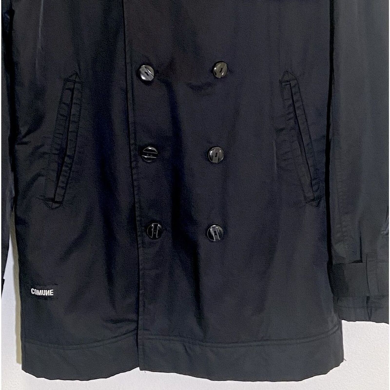 COMUNE - Men's Black Canvas Coat Military Style -… - image 12