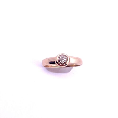 Engagement Ring Solitaire Ring 585 Gold 0,50ct Dia