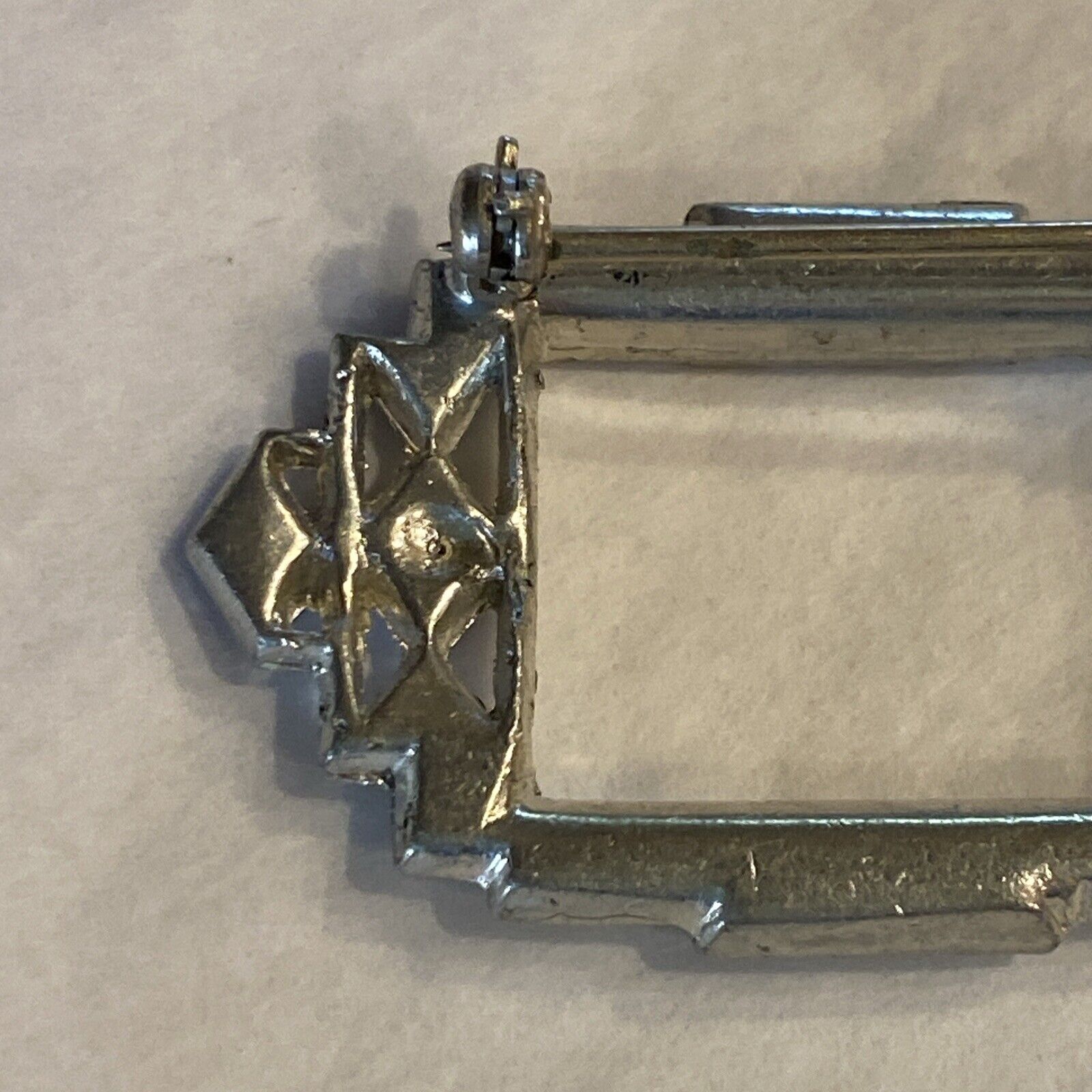 Vintage Rhinestone Art Deco Brooch Pin - image 6