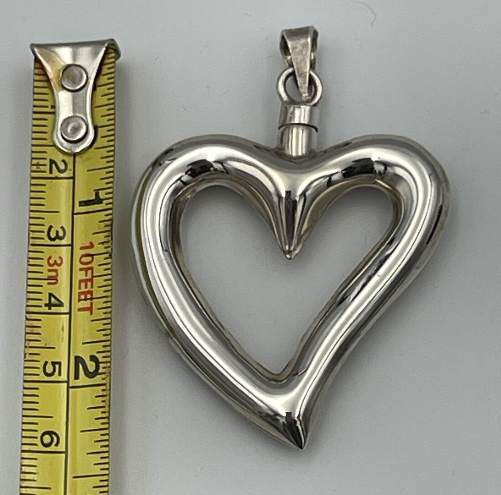 Sterling Silver 925 Heart Perfume Bottle Pendant … - image 11