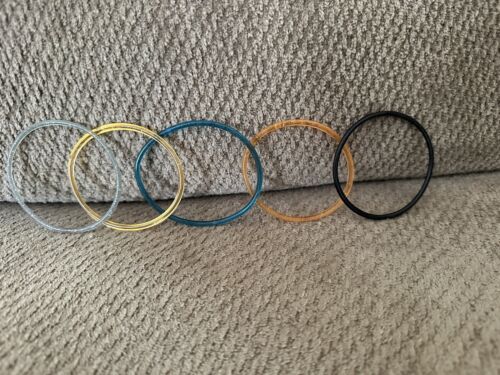 Vintage 1990s Plastic Bracelets Lot Of 5 - image 1